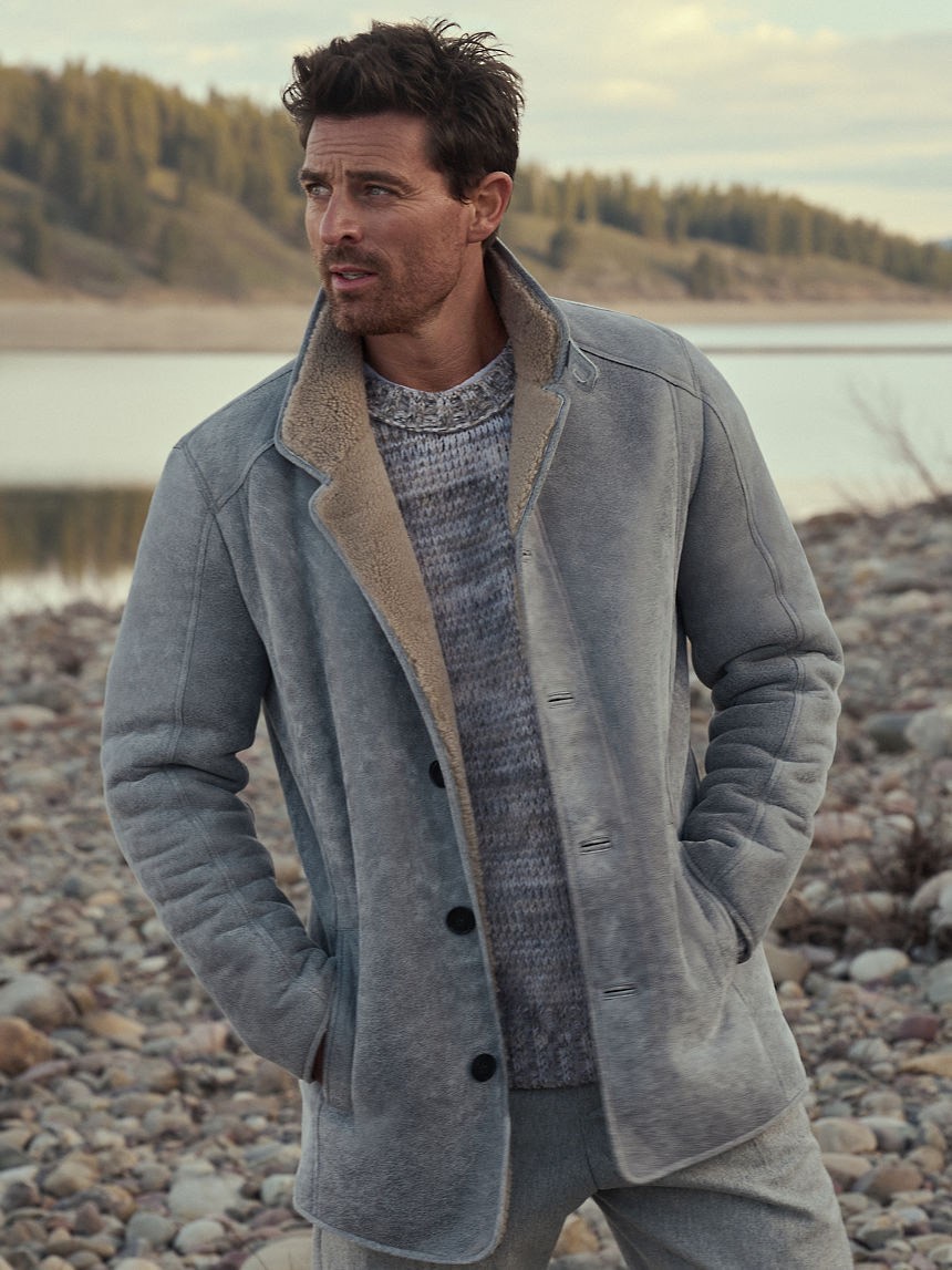 MENS Pierre Sheepskin Coat-Premium Leather & Cozy Warmth