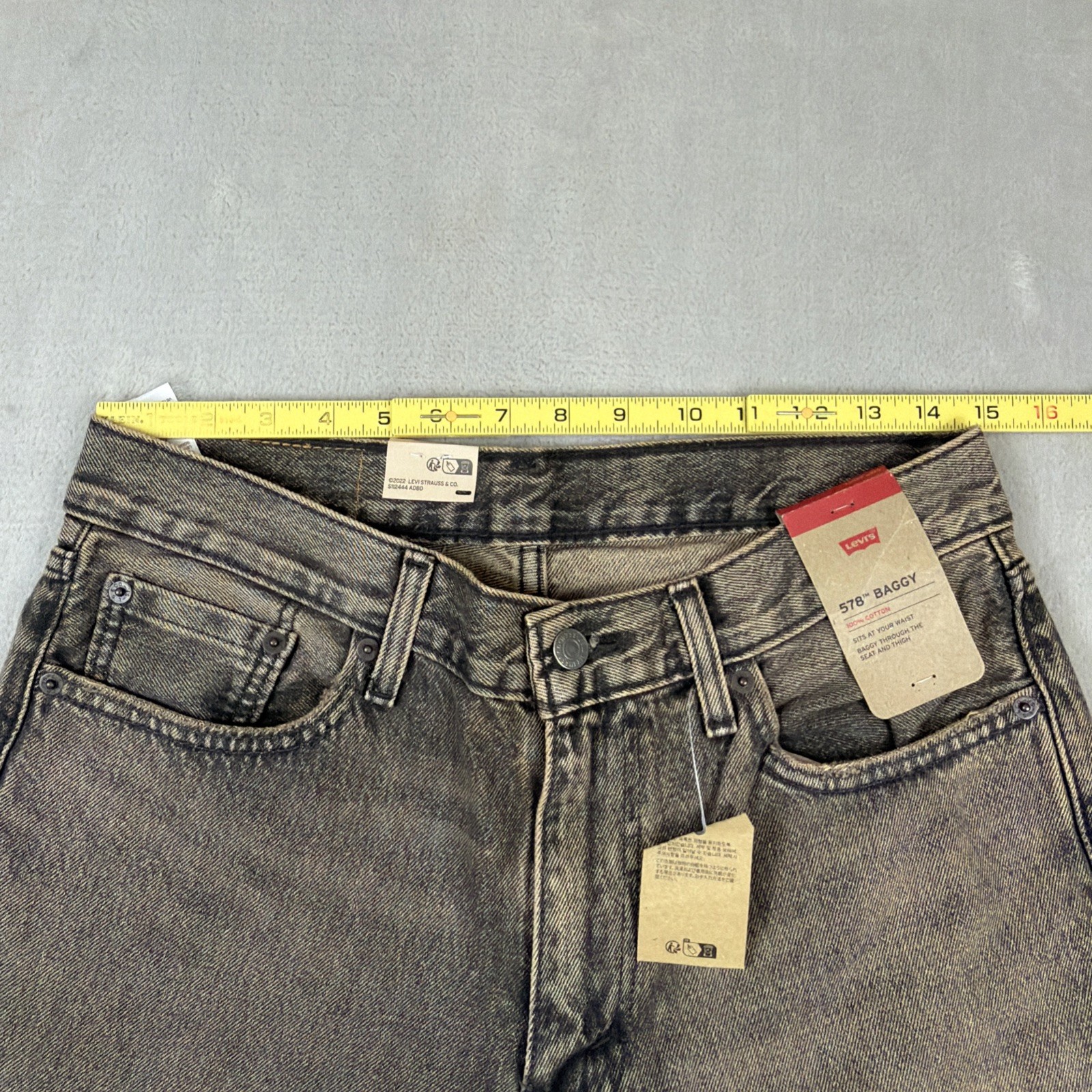 Levi’s 578 Baggy Denim Jeans Men’s Size 30×30 Gray Cotton Y2K