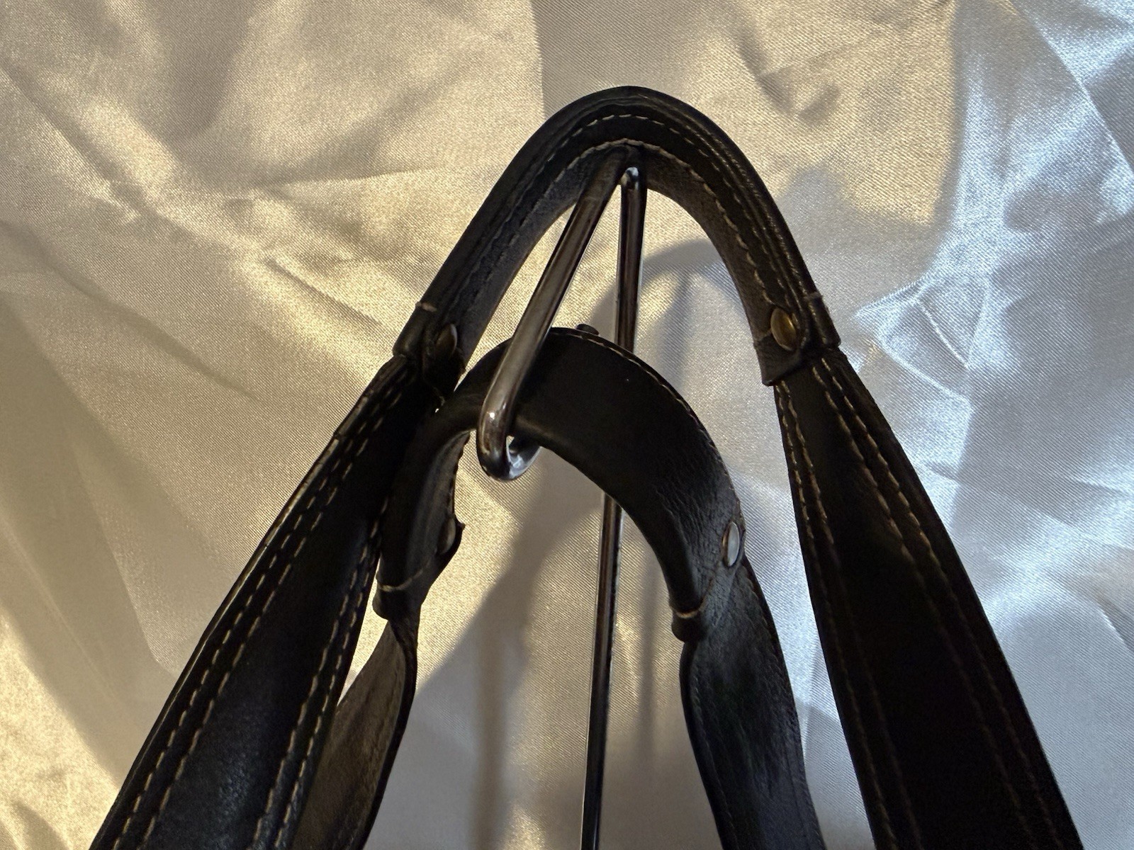Coach Black Legacy Mandy Satchel Top Handle Zip Turn Lock Gold Hardware Bag