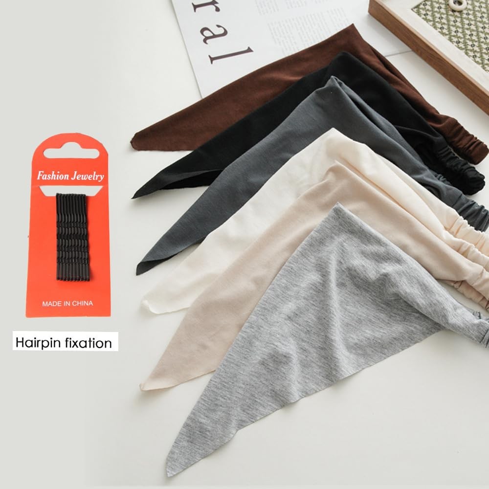 DINPREY Long Hair Scarf Large, Black,grey,khaki,beige,brown,deep Grey