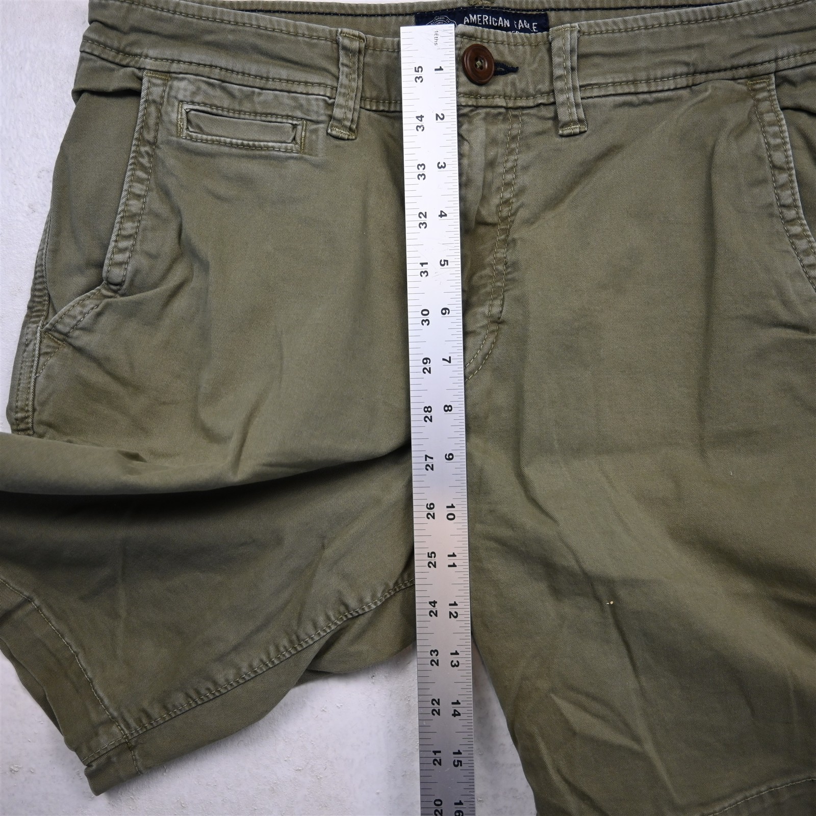 American Eagle 32×8.75″ Green Active Flex Classic Chino Mens Shorts