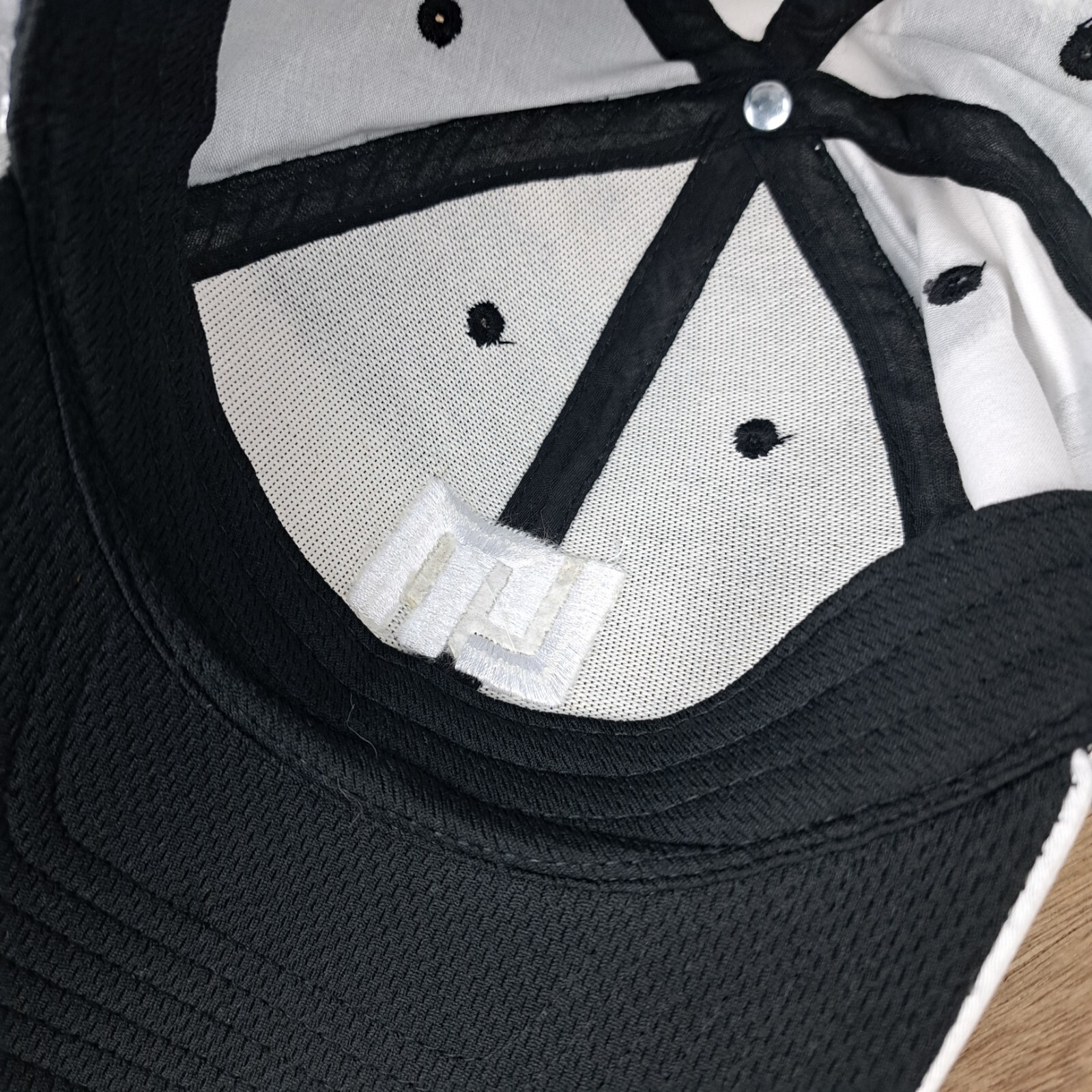 Loudmouth Golf Hat Cap Strap Back Black White All Over Cow Print Golfer Athletic