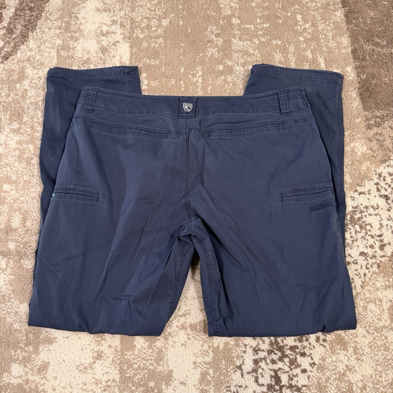 Kuhl Resistor Lite Pants Mens 38×32 Blue Stretch Chino Hiking Travel Casual Dad