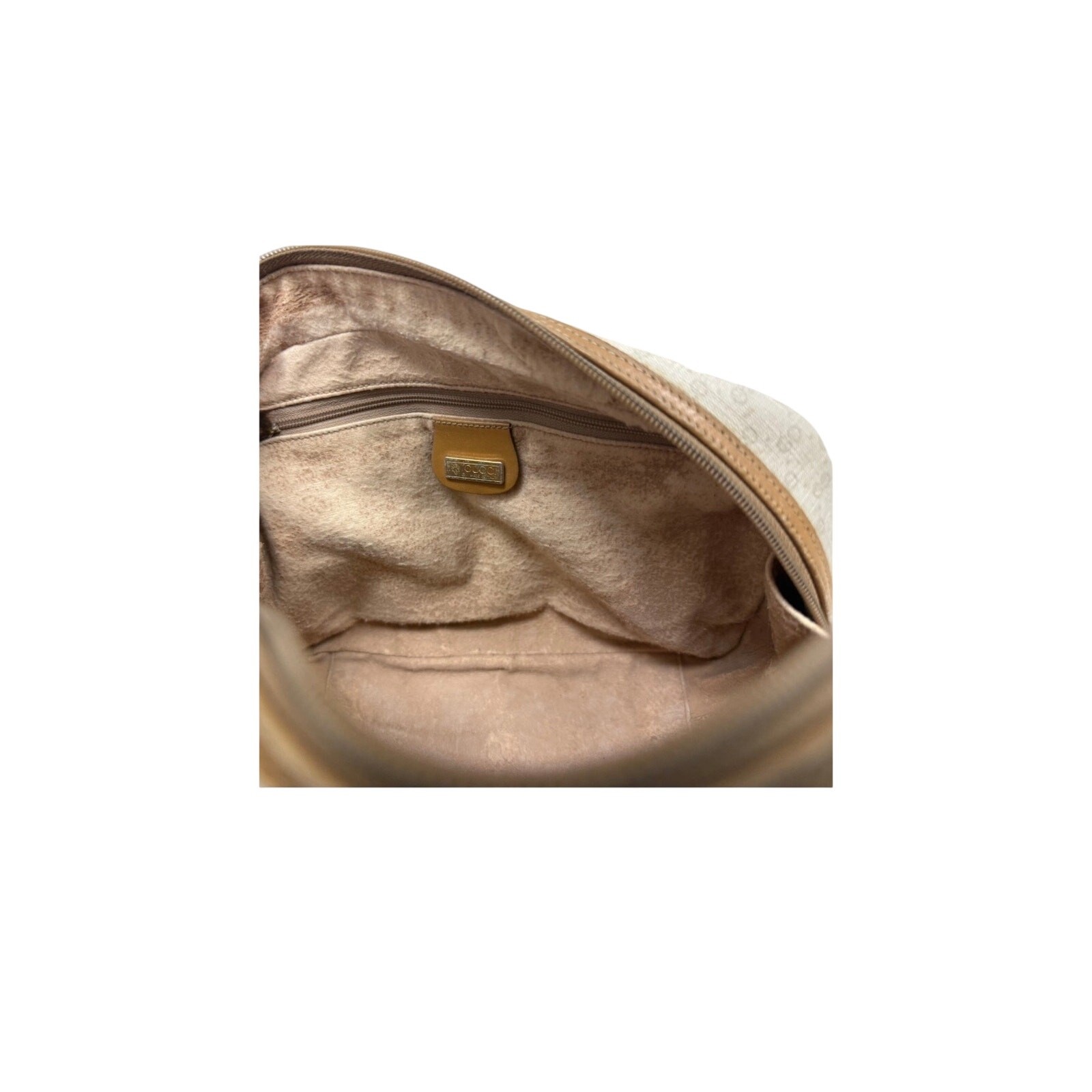 GUCCI Cream GG Monogram Micro Supreme Top Handle Vtg Bag|COA