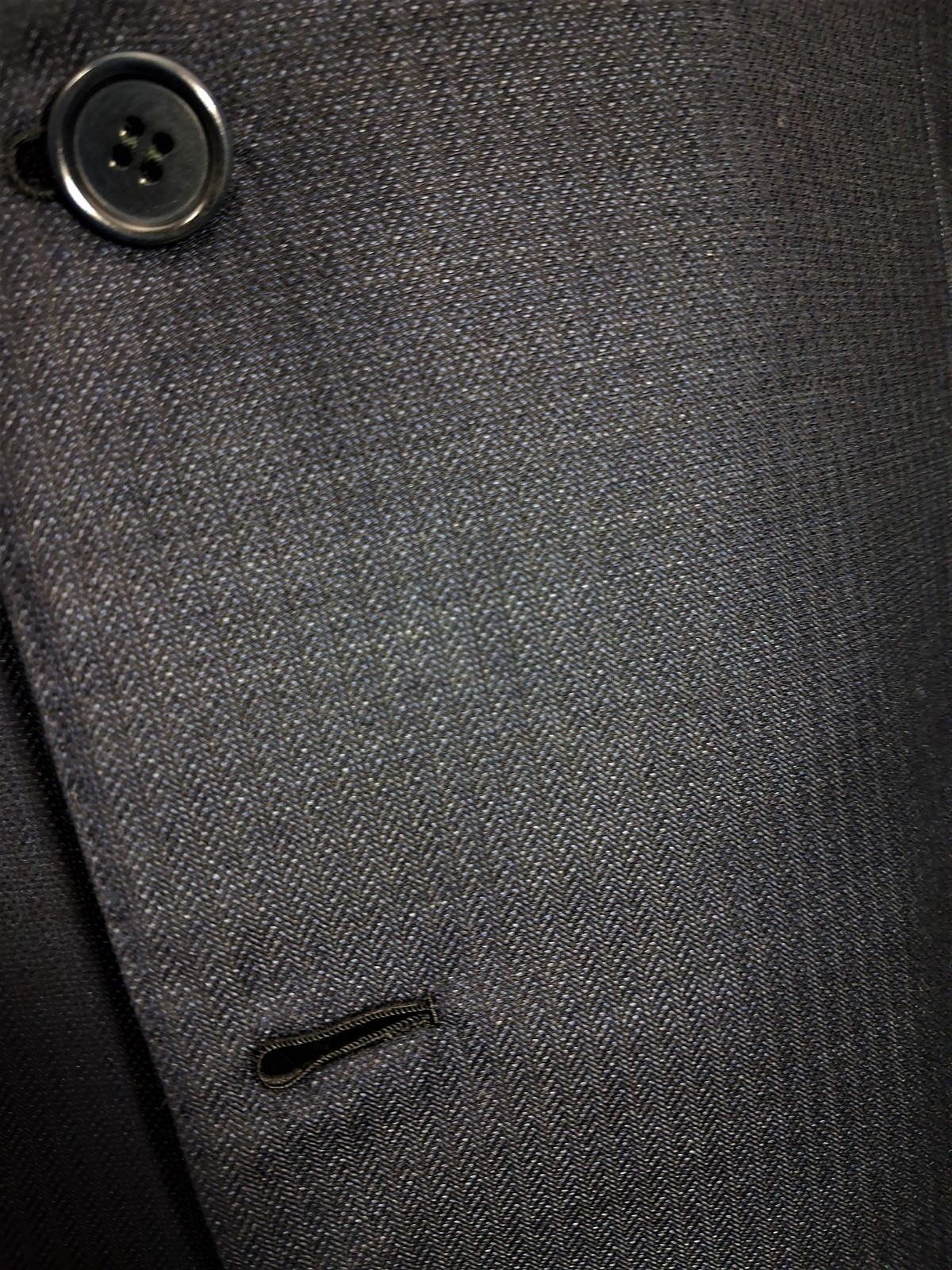 Brioni Italy NM Colosse Suit 48R Midnight Slate Micro Herringbone Working Cuffs