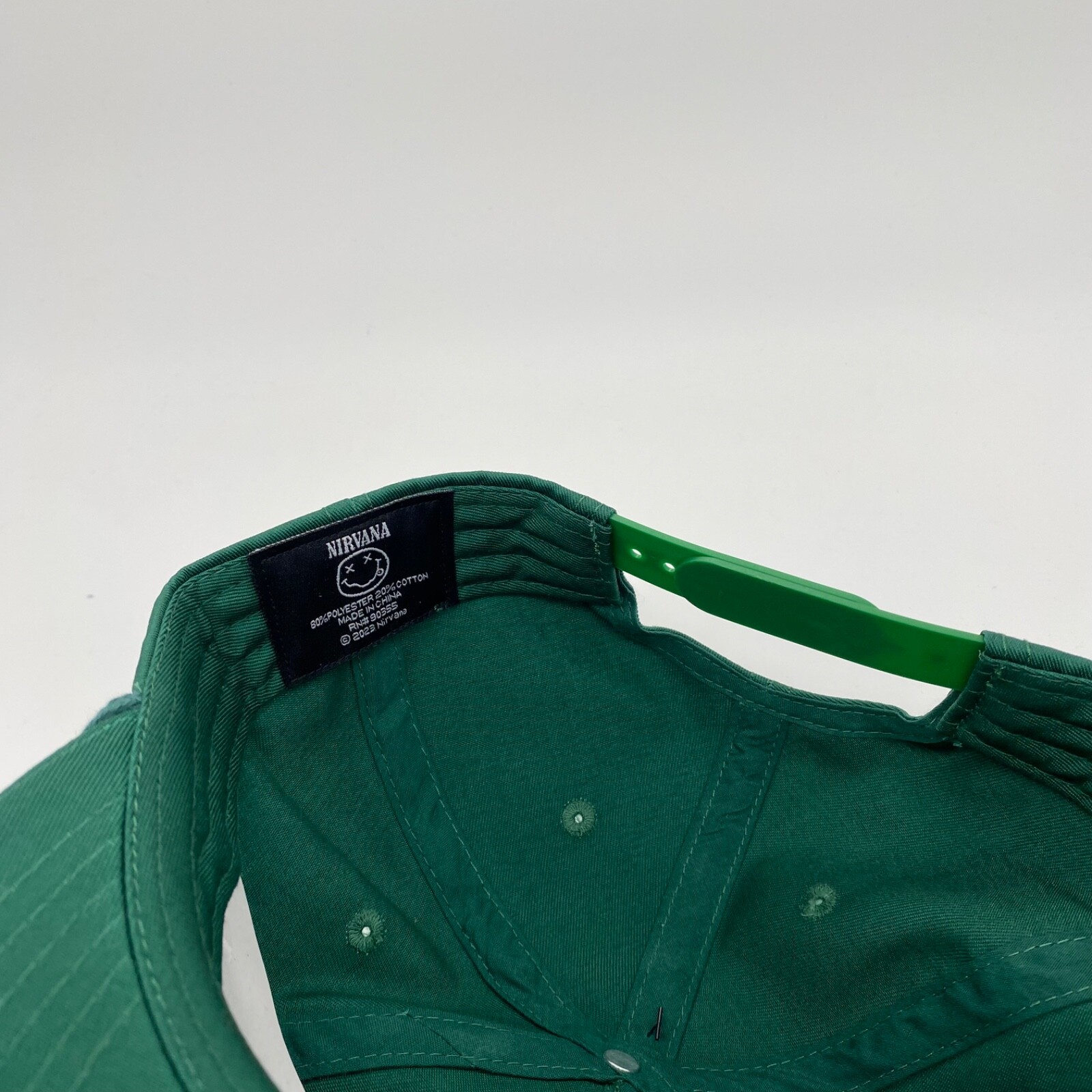 Nirvana Rope Trim Snapback Hat Cap Solid Green Adjustable One Size Mens