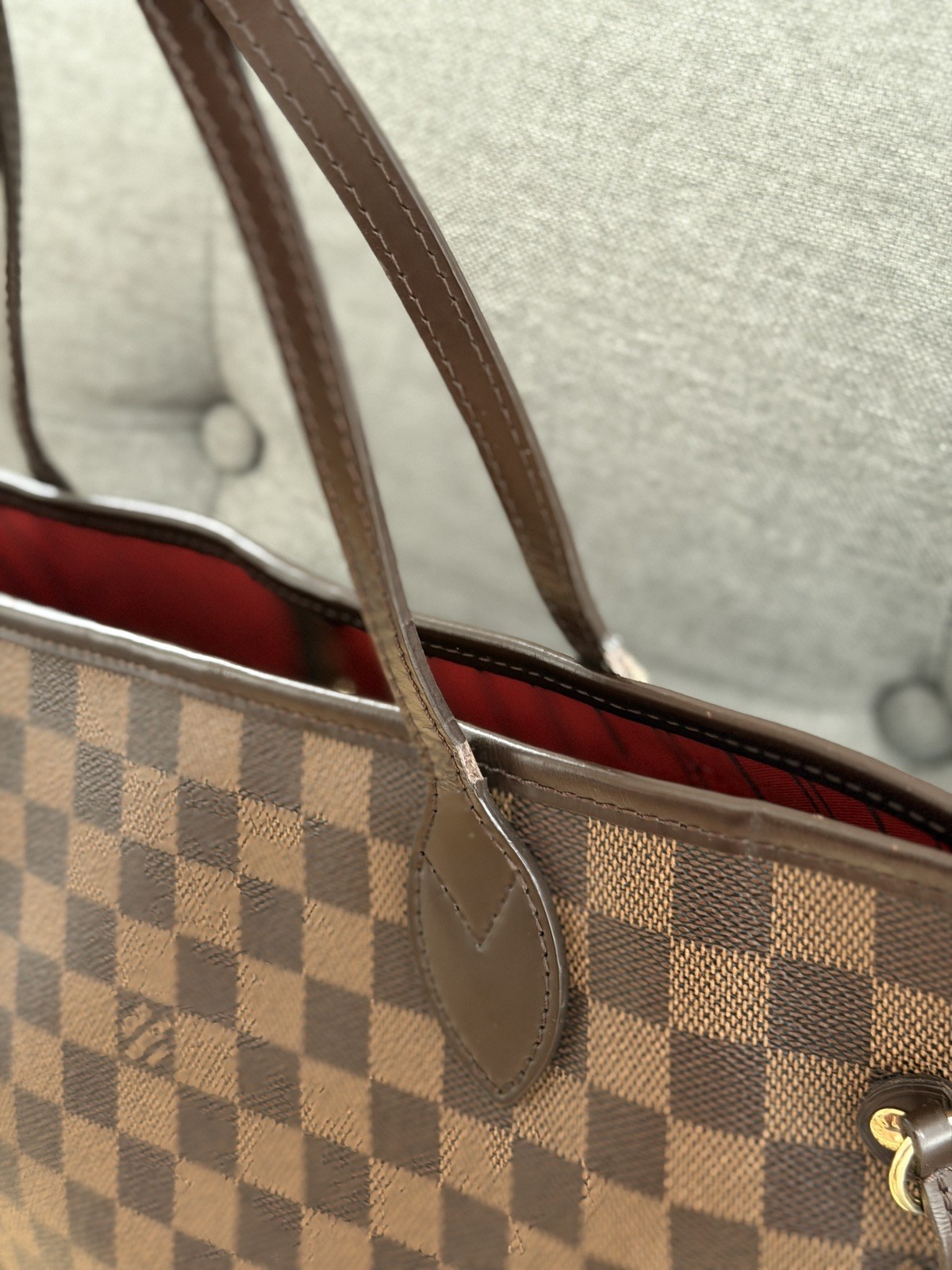 Louis Vuitton Neverfull Tote MM Damier Ebene Canvas