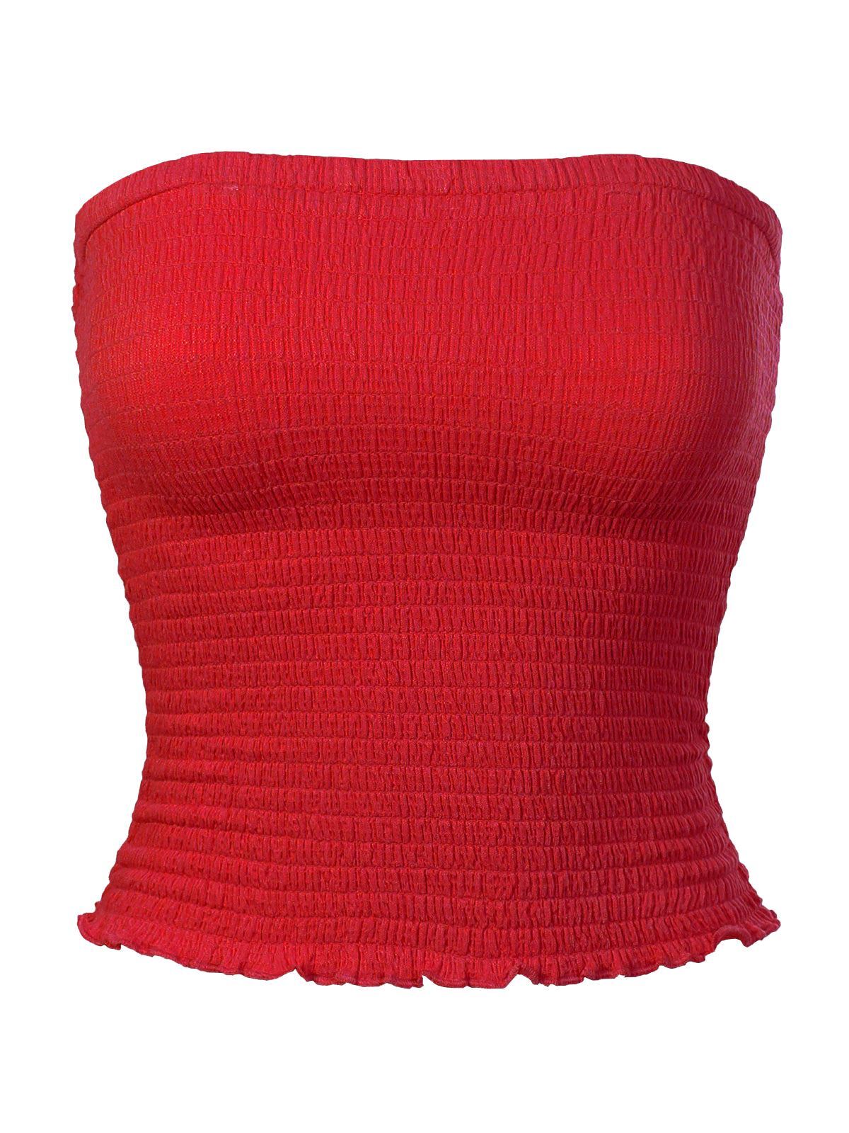 MixMatchy Sexy Strapless Smocked Summer Tube Top
