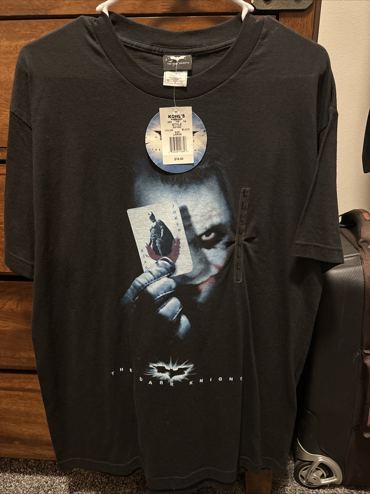 The Dark Knight 2008 Heath Ledger Joker T-Shirt Adult, Size L