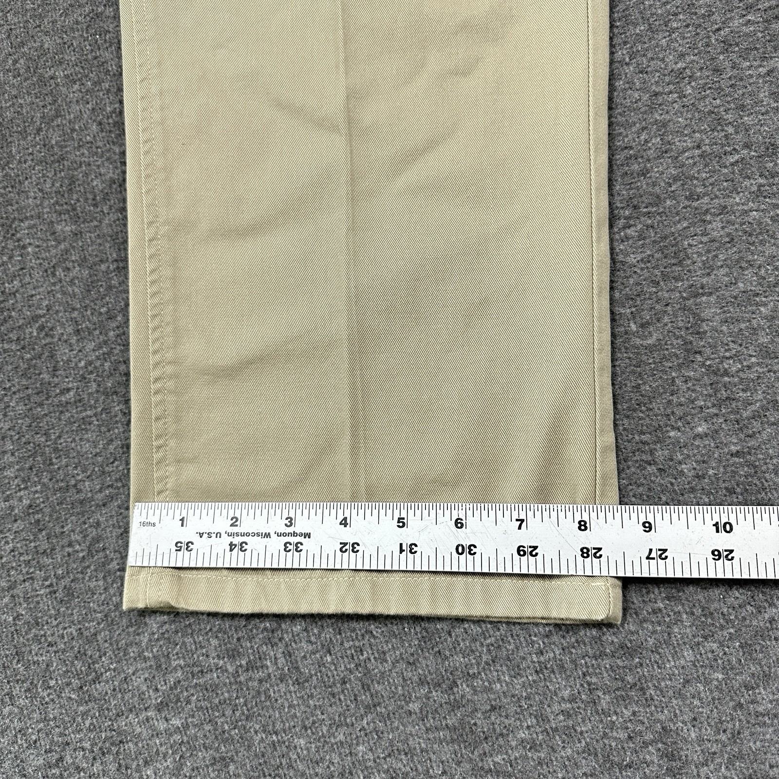 Vtg Polo Ralph Lauren 1967 Chino Pants Mens 34×36 Tall Khaki Tan Cotton Pleated