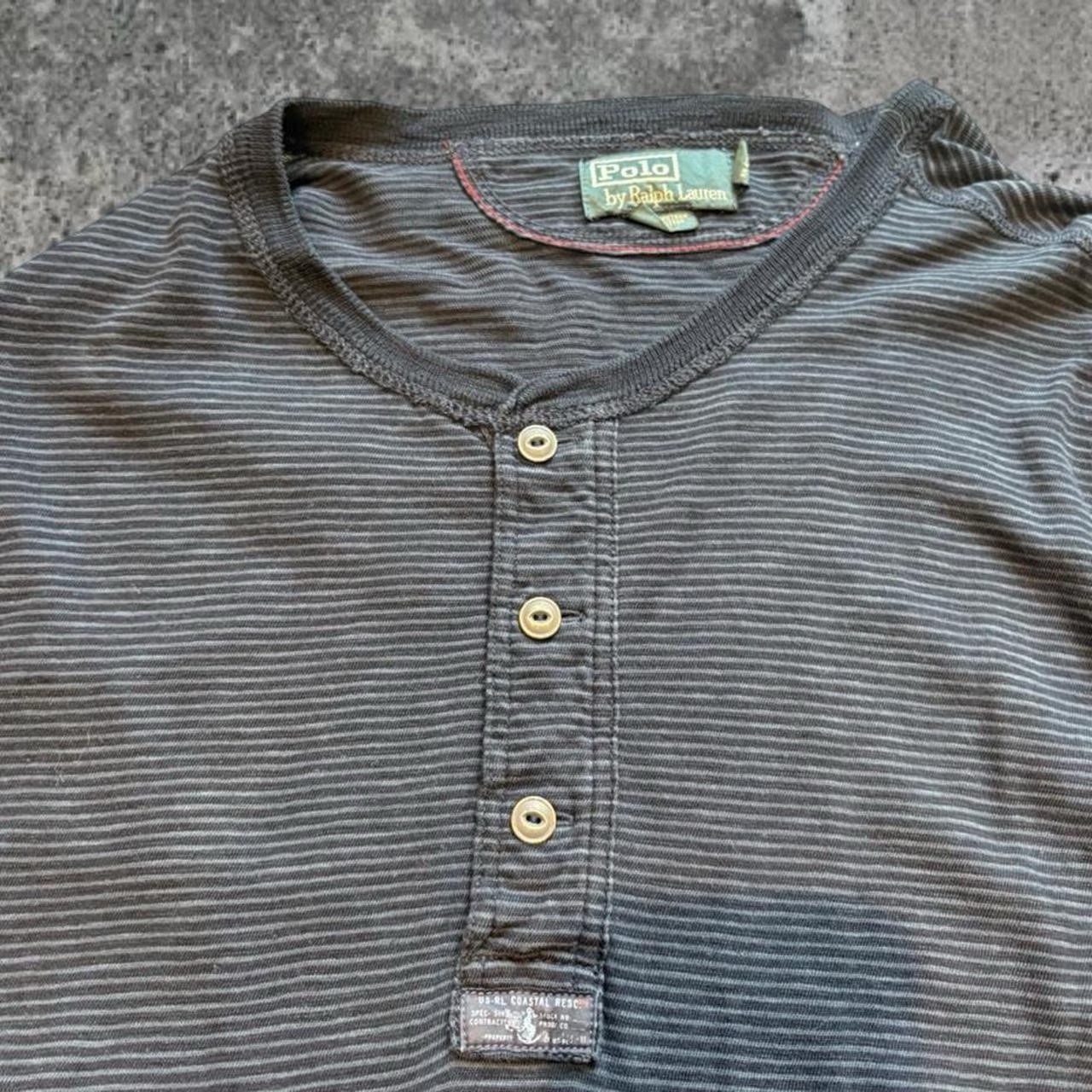 Vintage 90s Polo by Ralph Lauren US RL Military Henley Longsleeve Shirt XL
