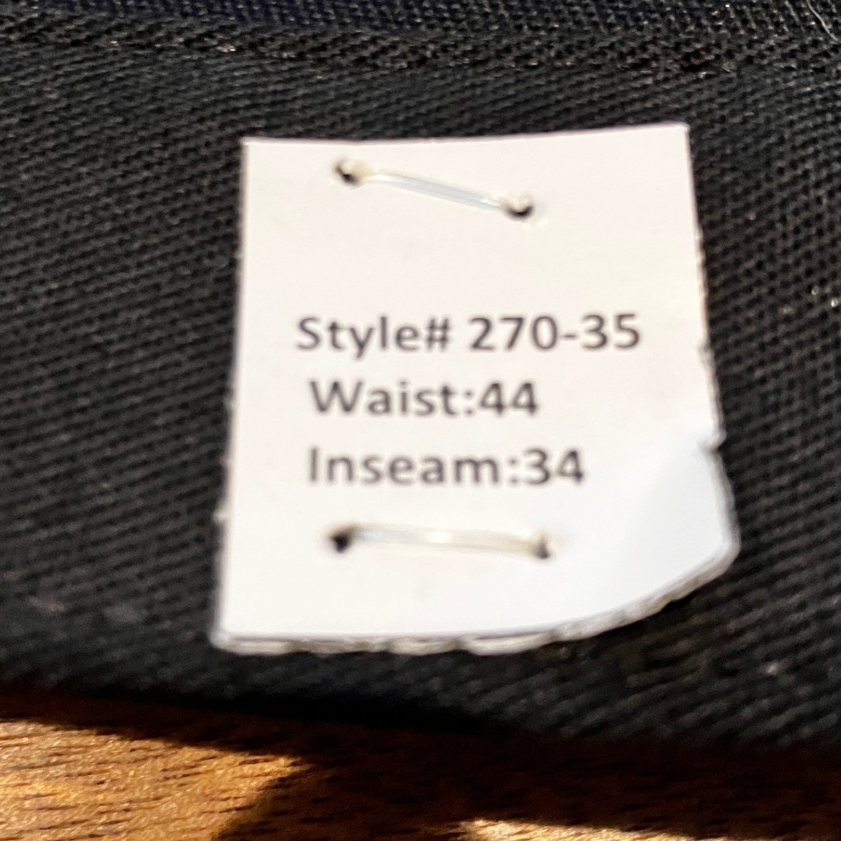 Cintas ComfortFLEX Mens Black Cargo Work Pants Style 270 35 Waist 44 Inseam 34