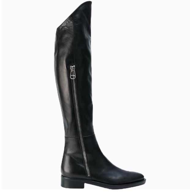 British Mens Genuine Leather Over The Knee High Boots Side Zip Riding Shoes