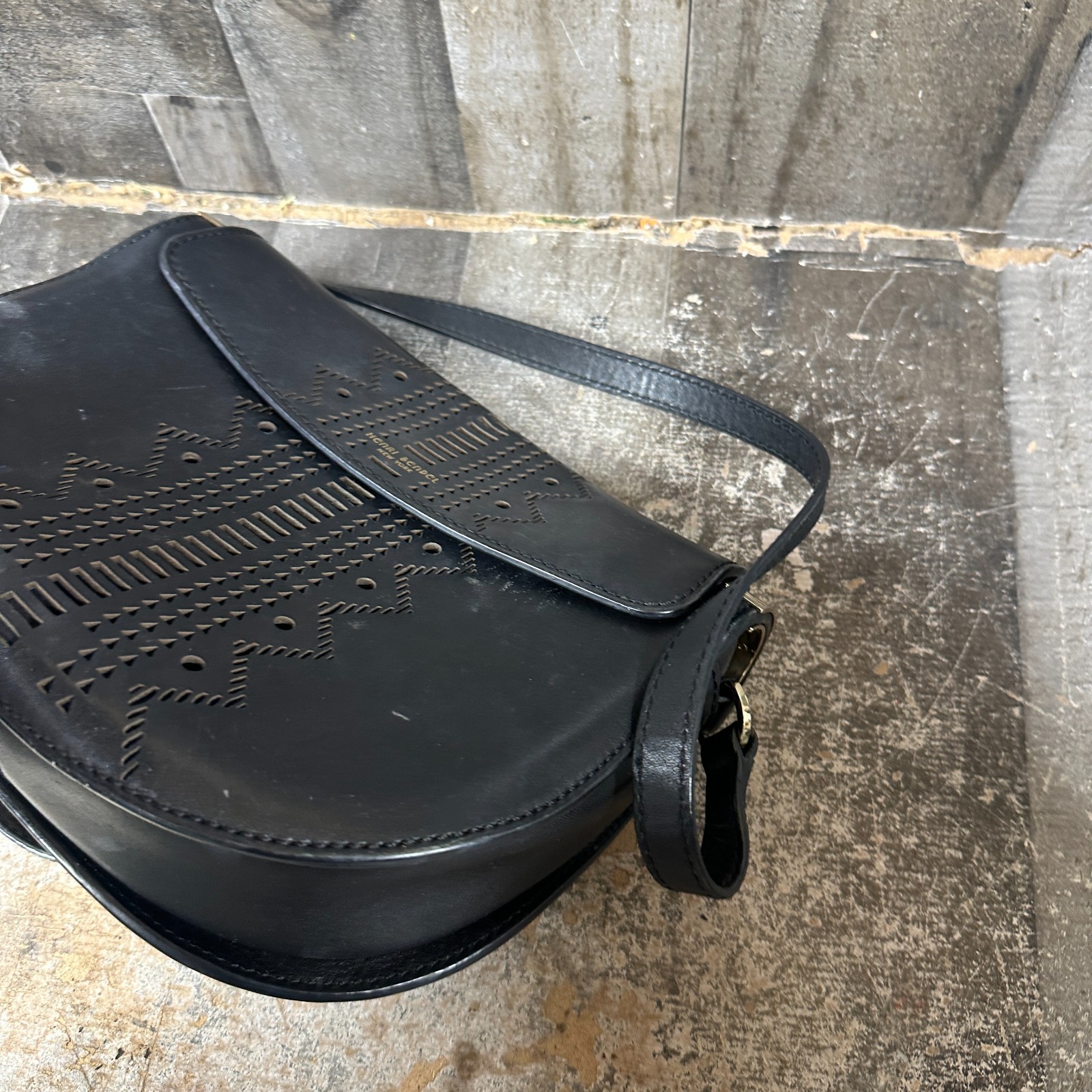 Henri Bendel Half Circle Bag Black Shoulder Bag