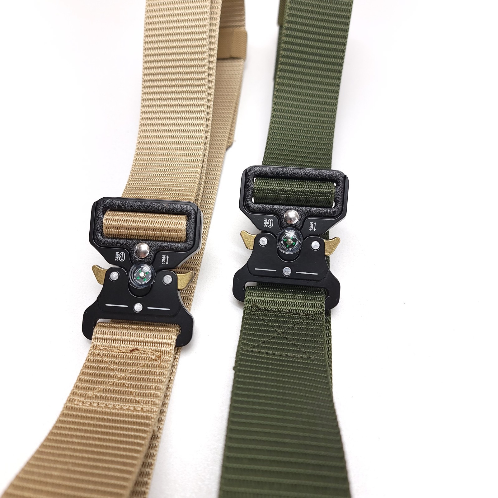 Tactical Belt 1.7″ Mens Nylon Webbing Belt Heavy Duty Quick Release Buckle Lot 2
