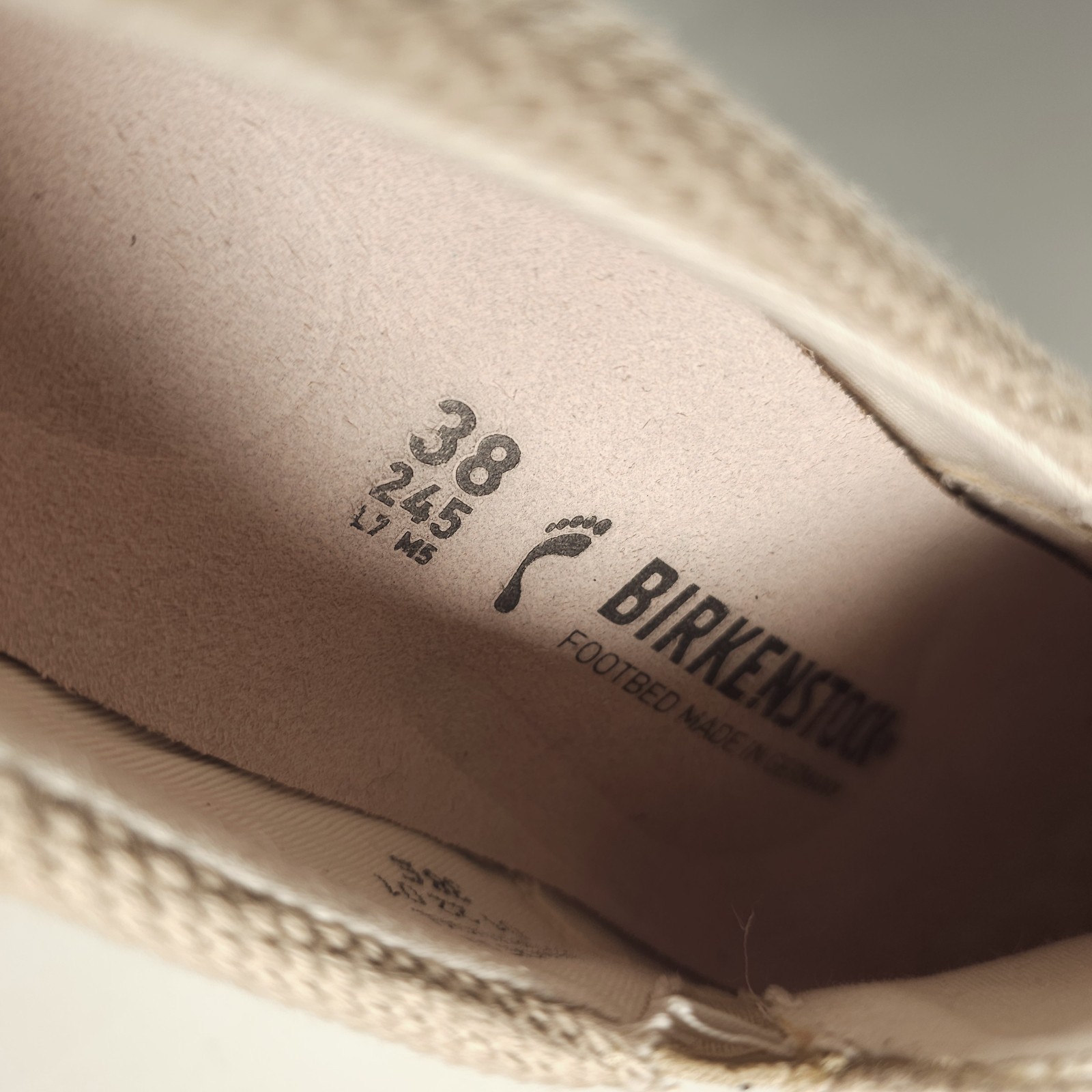 BIRKENSTOCK Oswego Canvas Suede Shoes Sandcastle Taupe Medium/Narrow Unisex 38