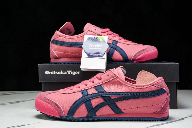 Onits*ka Tiger Mexico 66 Pink Cameo Mako Blue 1183B771-700 Unisex Size 4-11