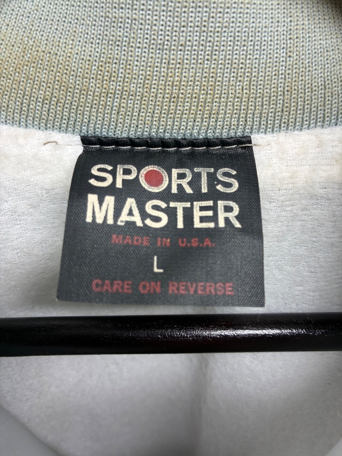 Vintage Sports Master Ormet Safety Award Satin Bomber Jacket Large