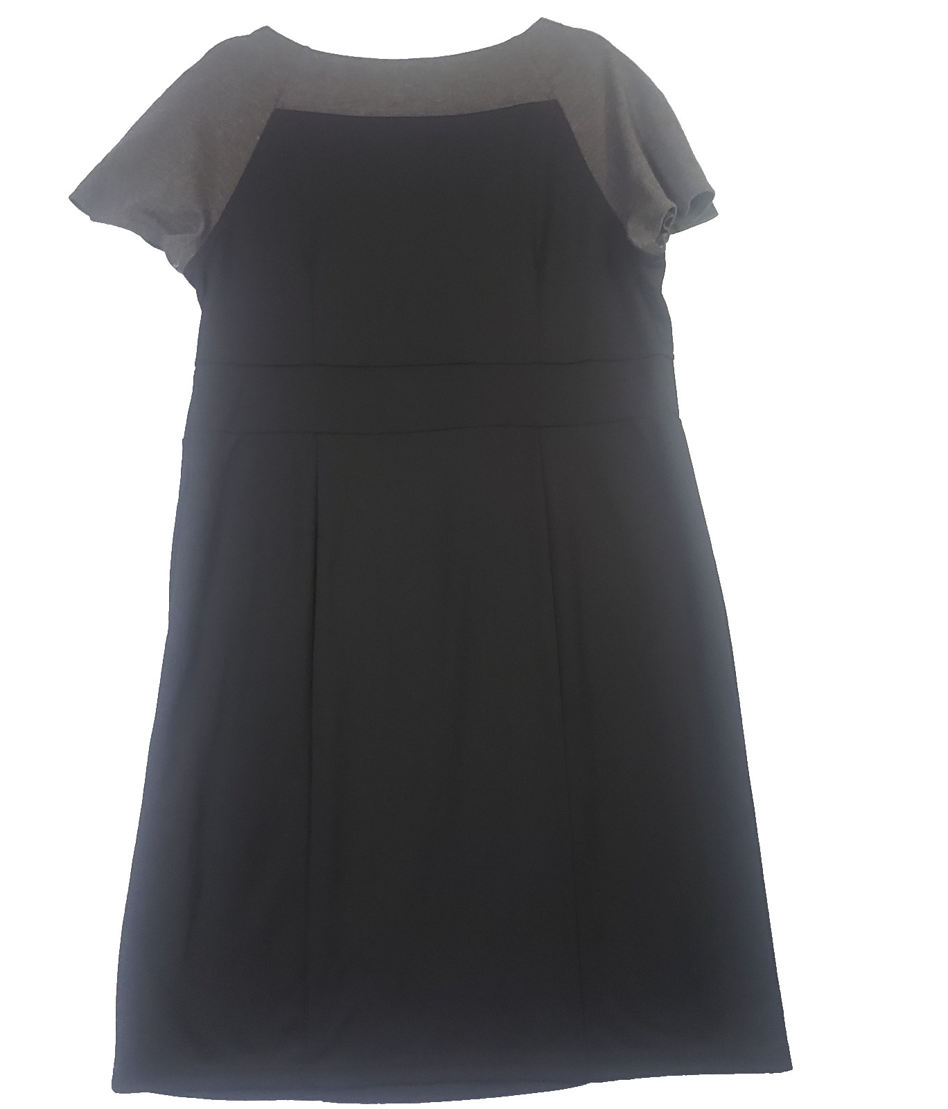 Spenser Dress 14W Plus Black Sheath Knee Length Career Office Short Sleeve