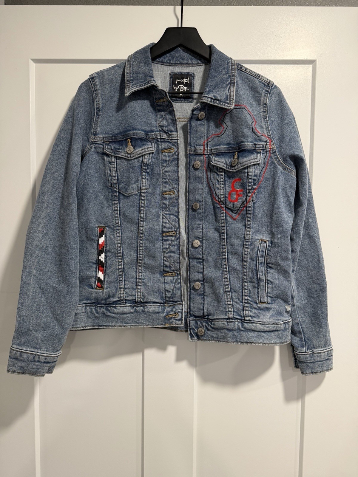 Amazing HAND PAINTED Cheyenne Frontier Days Denim Jean Jacket Women’s M Western