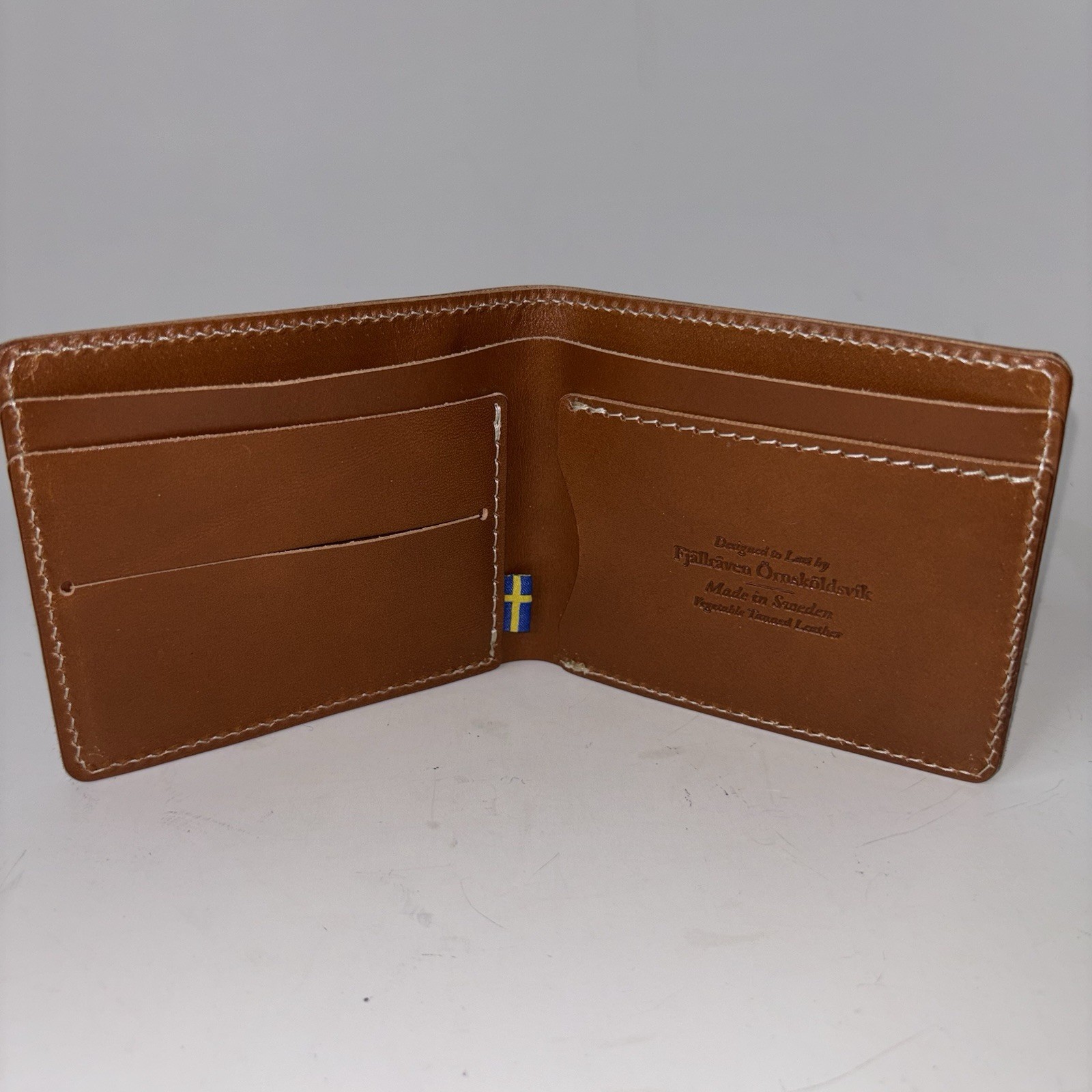 Fjällräven Ovik Brown Cognac Leather Wallet Bi-Fold