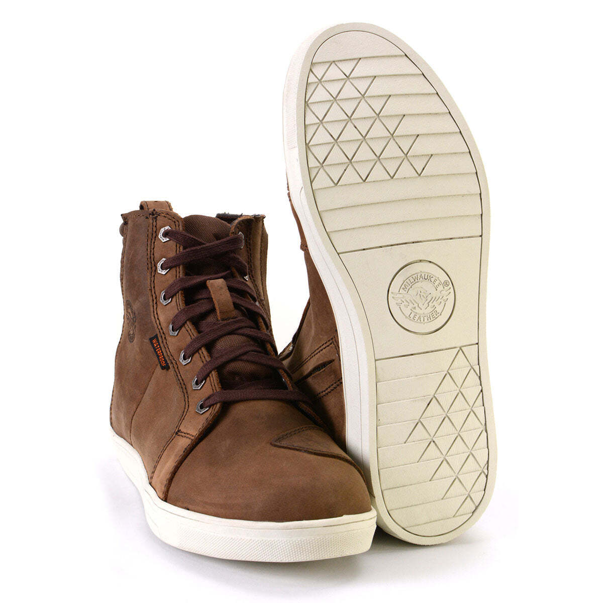 Milwaukee Leather MBM9113 Men’s Brown Motorcycle Reinforced Casual Riding Shoes