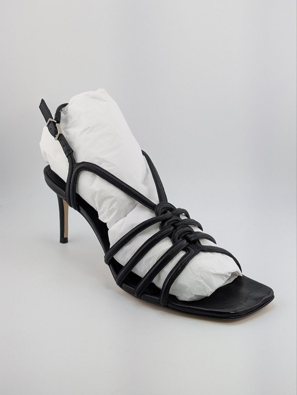 NIB Schutz Octavia Leather Heeled Sandal in Black, sizes 9 & 9.5 available