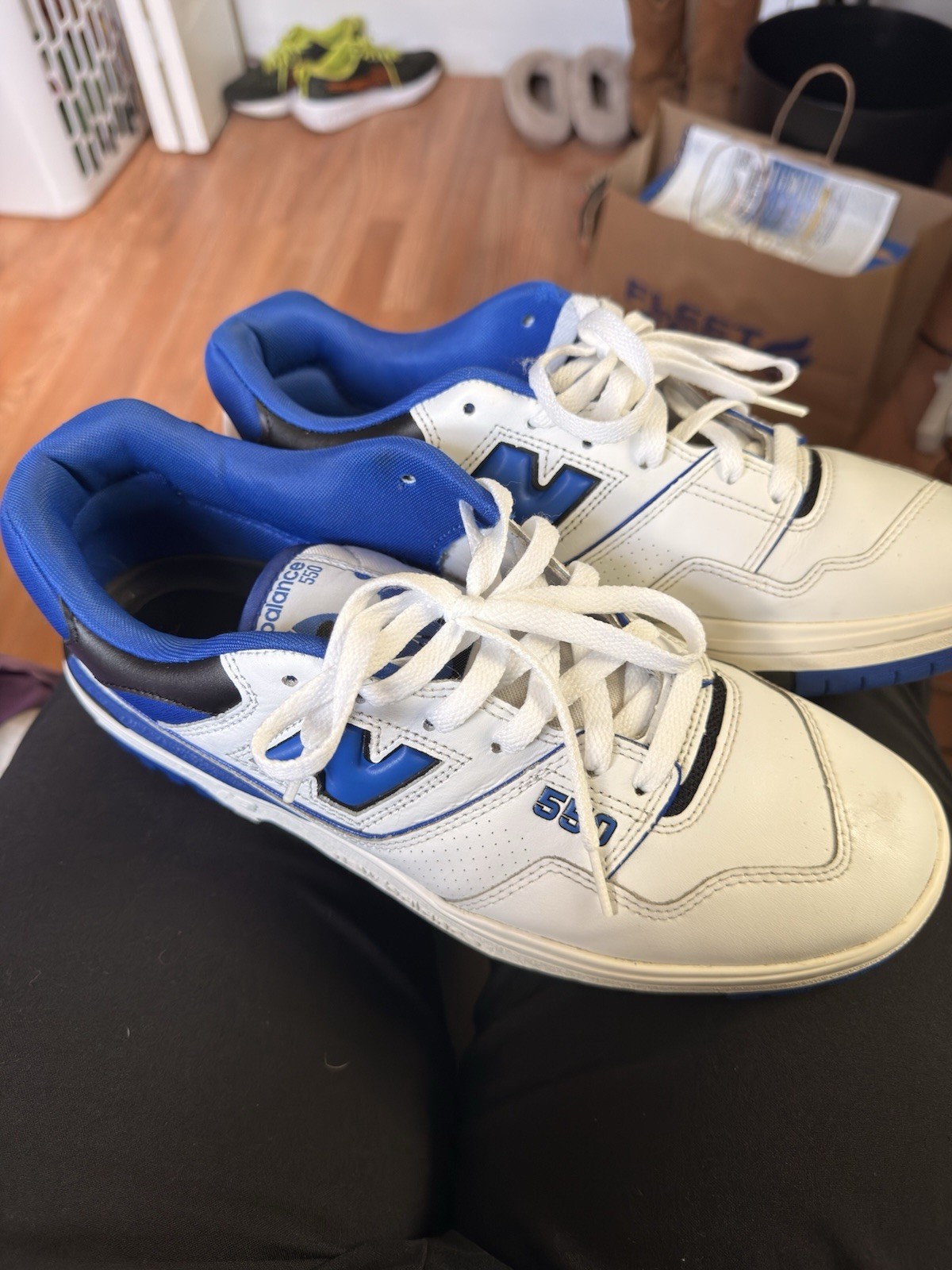 New Balance 550 Men’s Sneakers White/Team Royal Blue Size 11