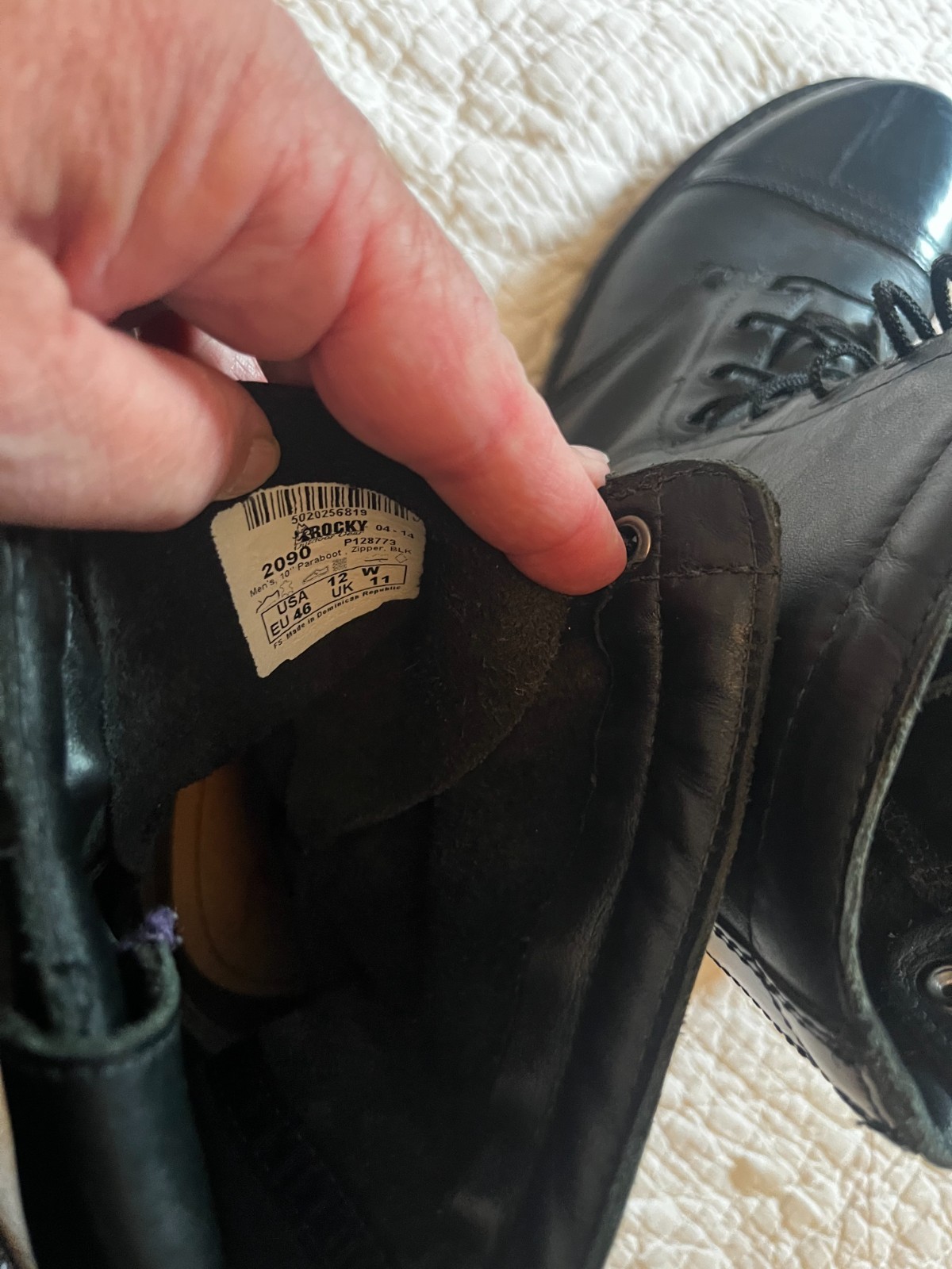 Rocky Men’s 10″ Zipper Paraboot size 12 w