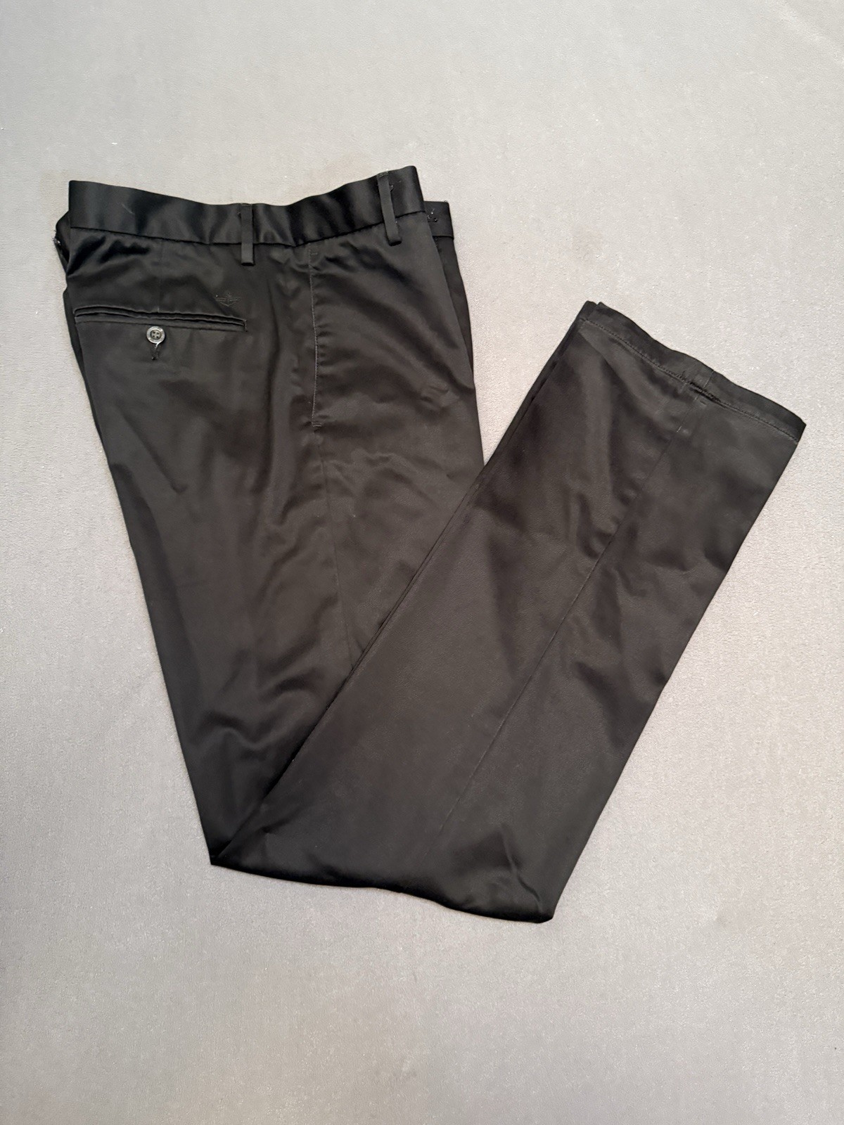 Dockers Signature Khaki D1 Slim Fit Pants Mens 34×34 Black Flat Front Chino