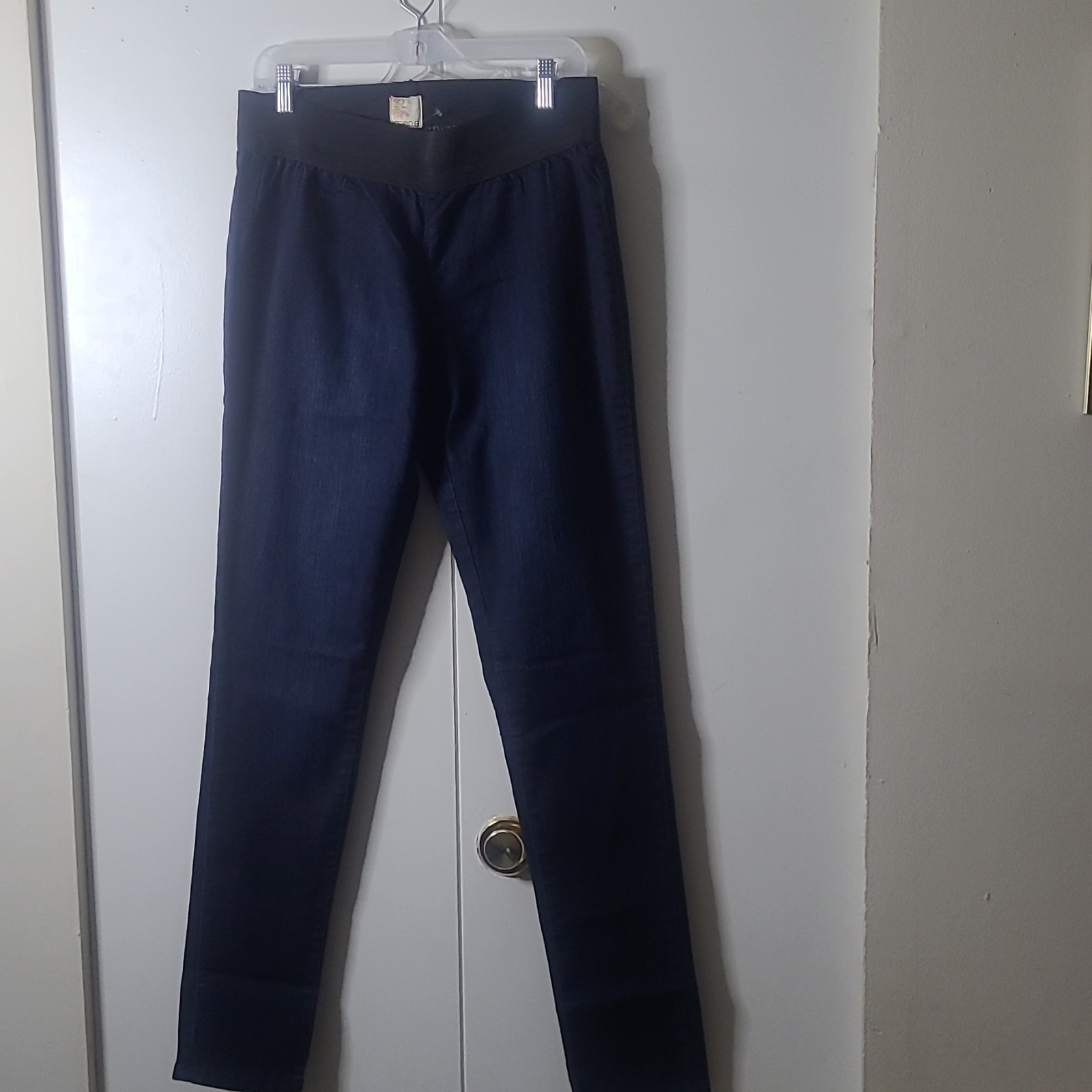 Arden B Women’s Dark Blue Stretch Leggings Elastic Waist Ankle XL Regular