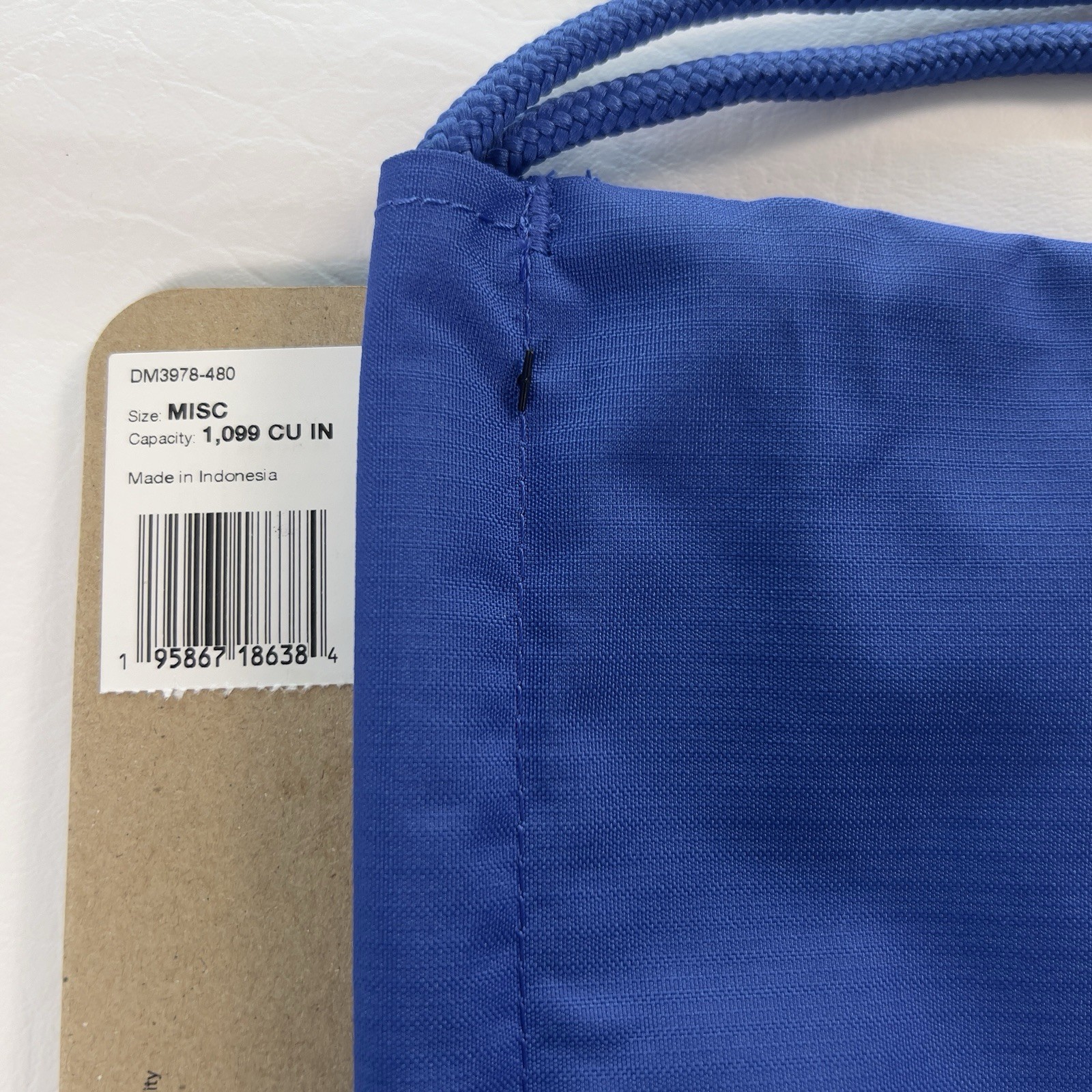Nike Brasilia Drawstring Backpack Bag Training Gym Sports Walk Sack Blue Black
