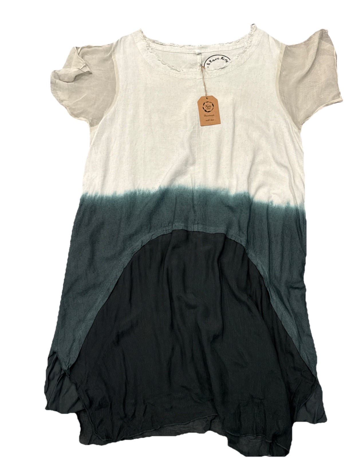 A Rare Bird GORGEOUS Boho Faded Colors OMBRÉ Charcoal Dress NWT S/M Retail $112