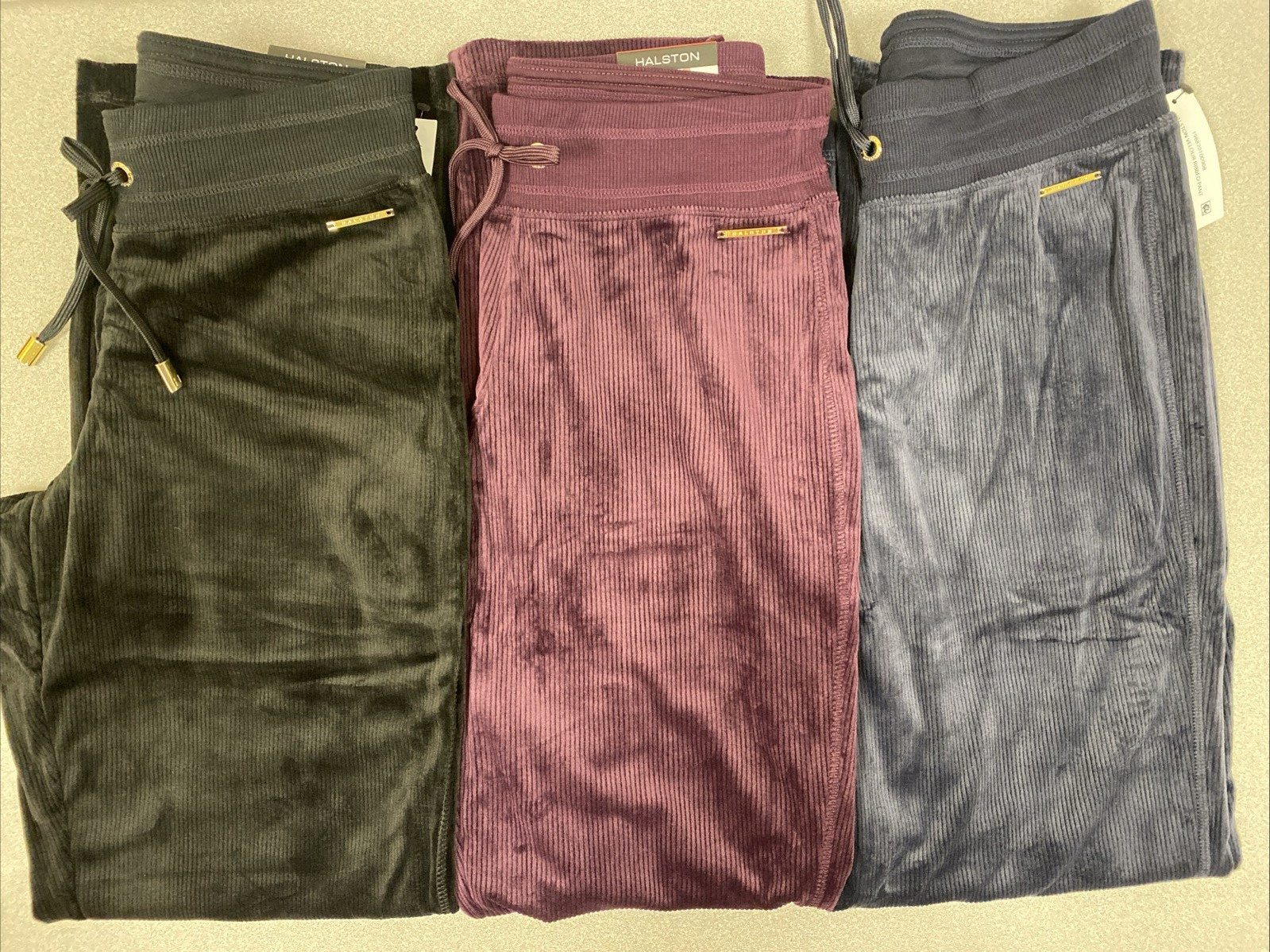 HALSTON Women’s Velour Ribbed Pant Assorted Colors & Sizes NWT