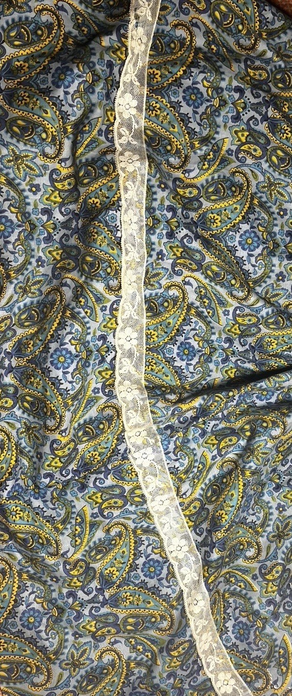 Vintage Handmade 1970s Full Length Prairie Dress Cottage Core Lavender Size S/M