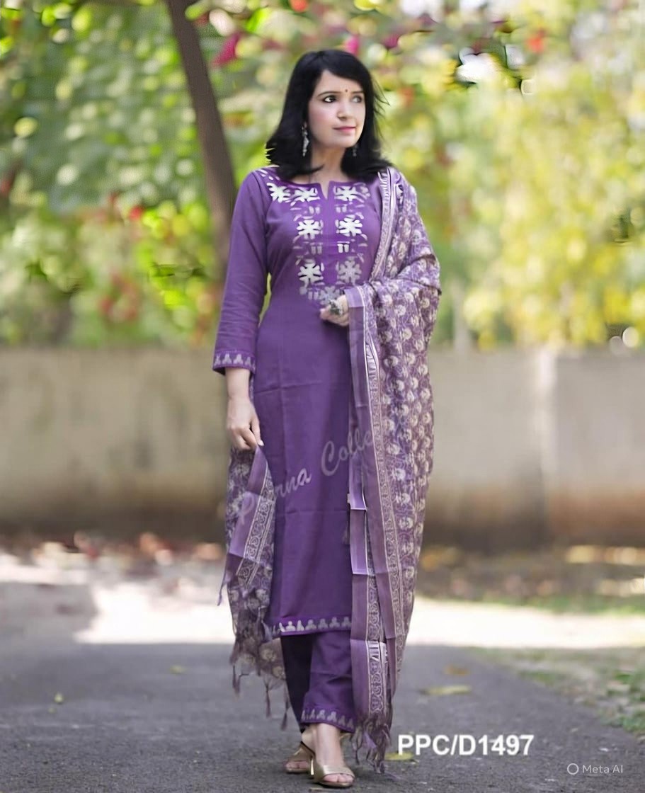 Purple Pakistani Salwar Kameez Ready Made Women Kurta Palazzo Designer Dupatta