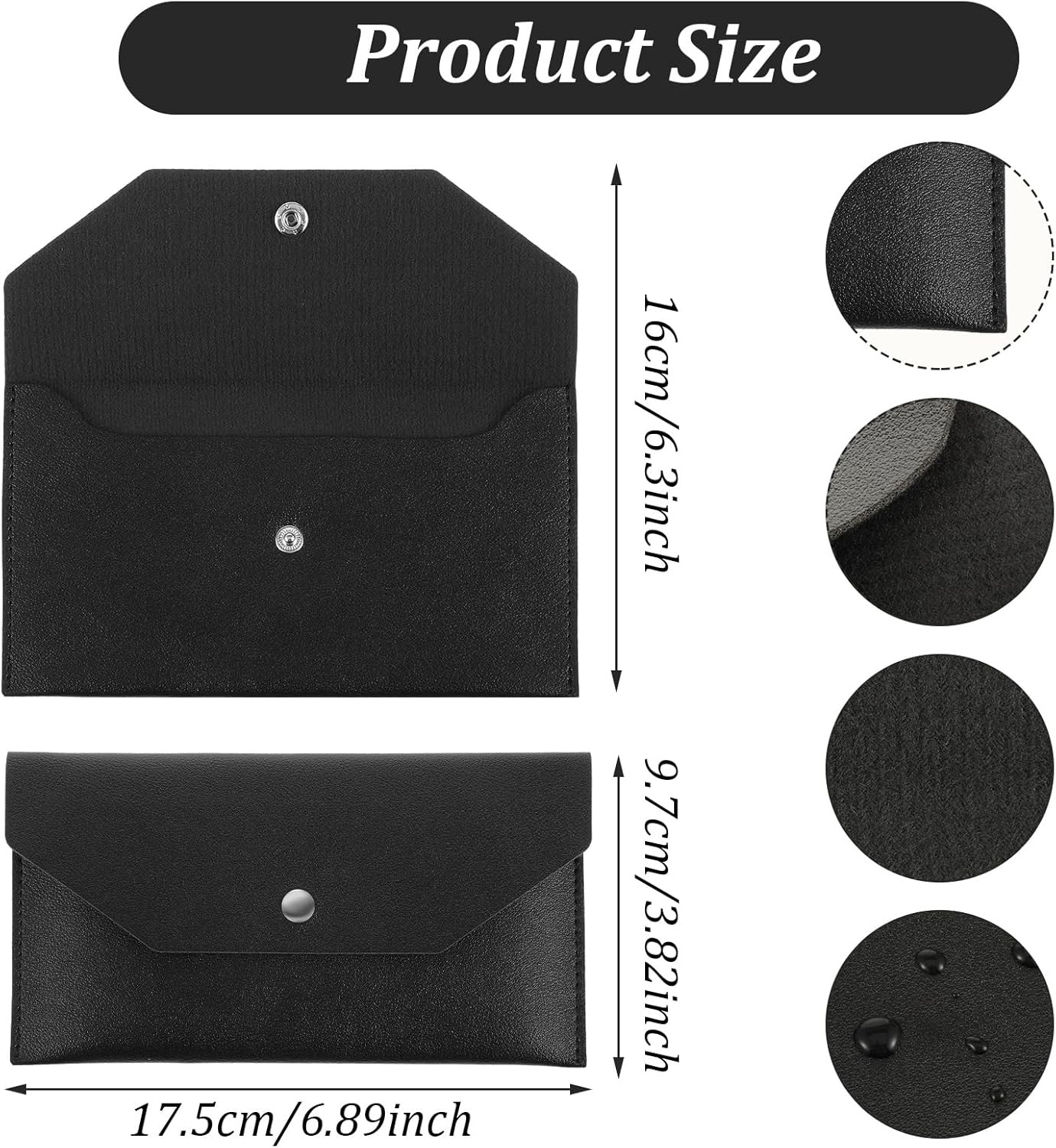 PU Leather Cash Envelope Wallet – Reusable Money Wallet & Pouch for Travel