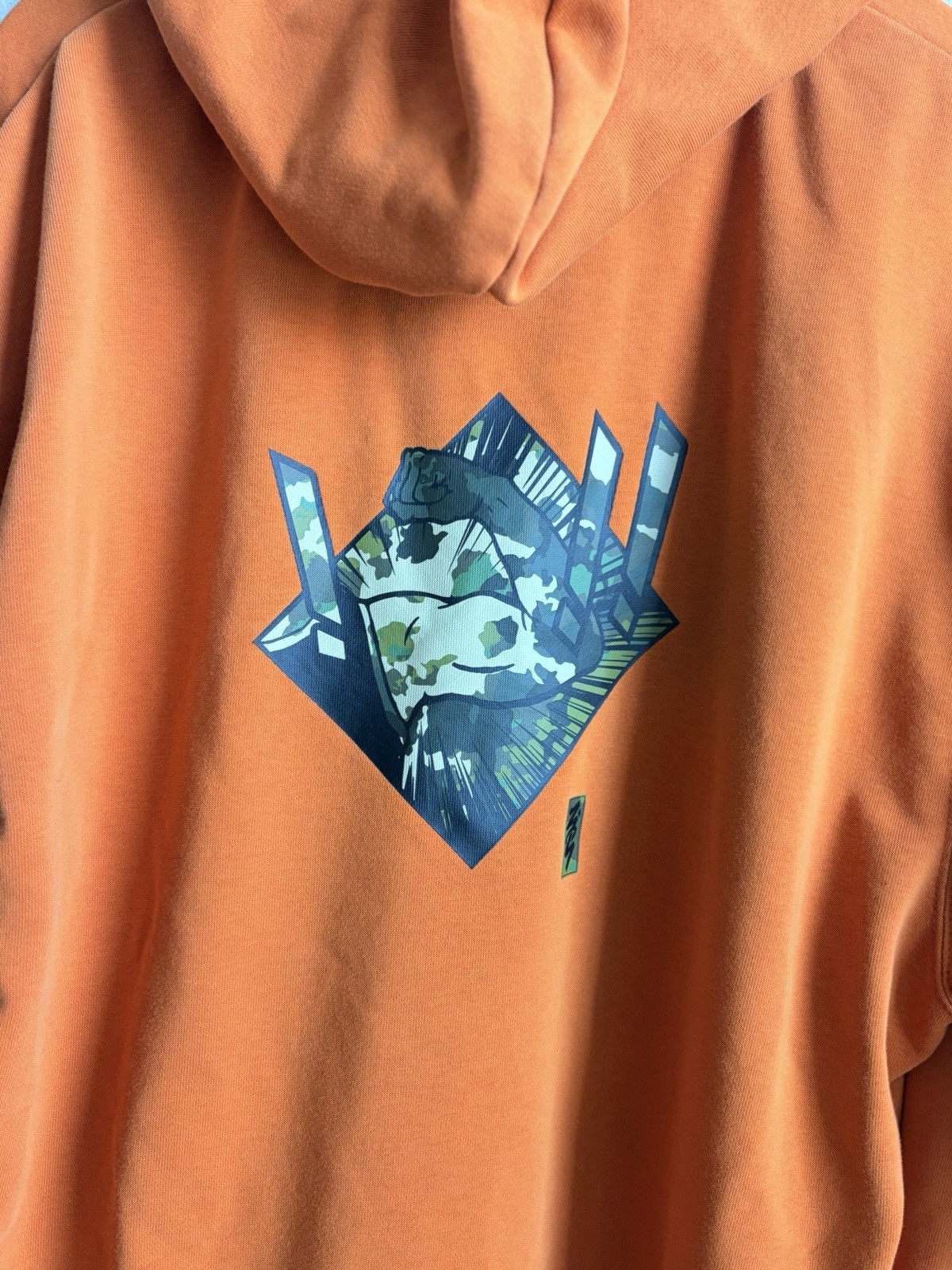 Jordan Zion Williamson Let’s Dance Graphic Logo Fleece Hoodie Orange Men XL