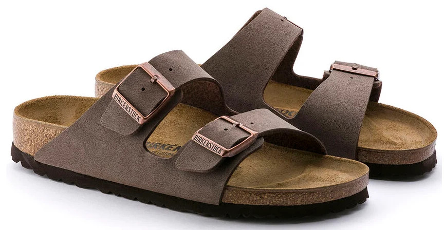 Birkenstock Arizona Birko-Flor Birkibuc Women Sandals Mocha Double Breasted37-45