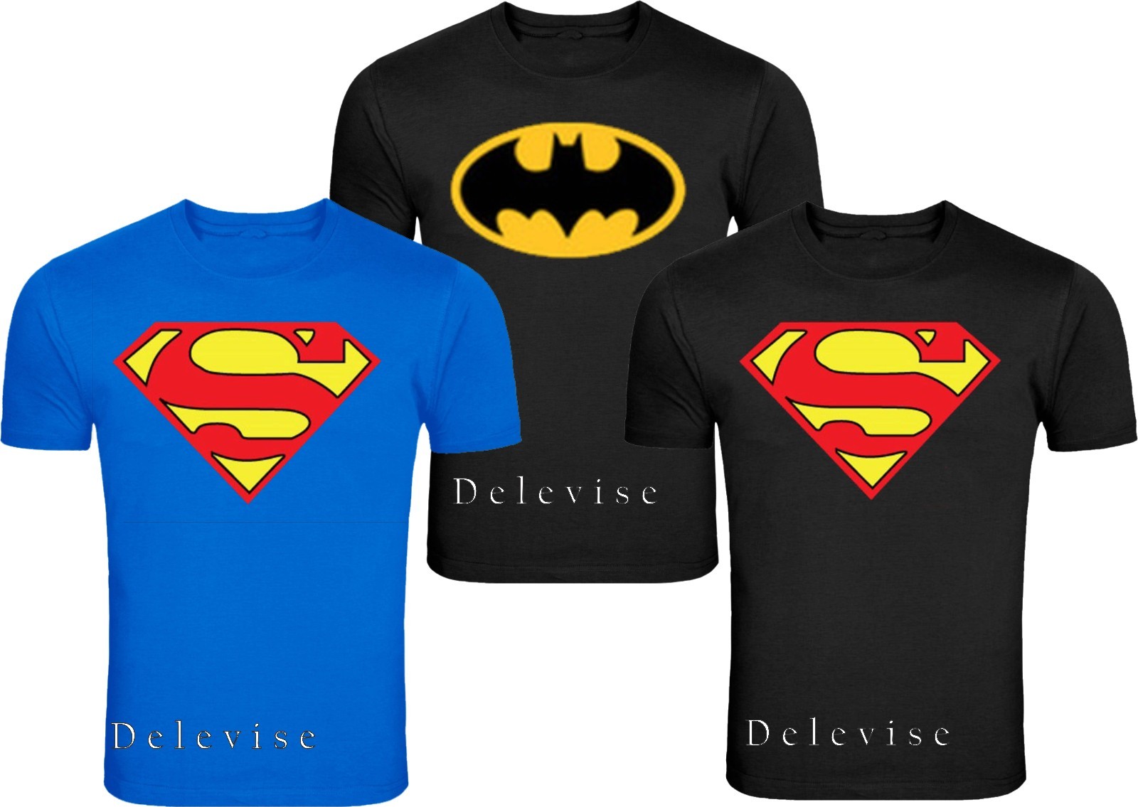 BATMAN & SUPERMAN shirt men’s size Classic LOGO ADULT T-SHIRT