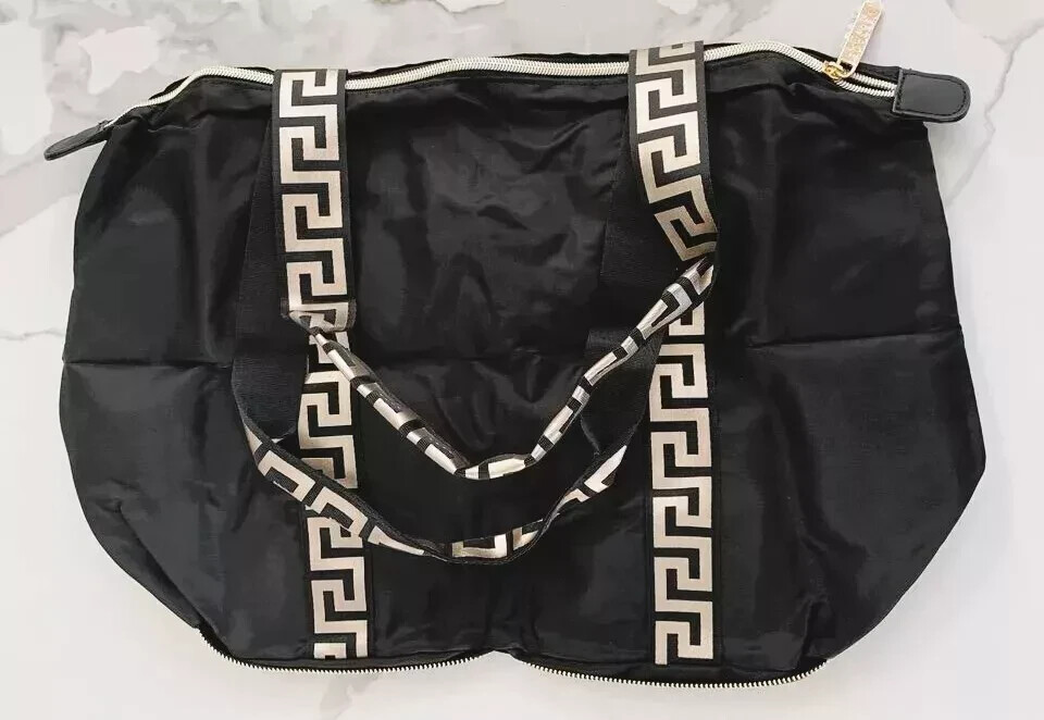 Versace Bag Black Gold Folding Tote Bag Shoulder Beauty Promo Womens NEW