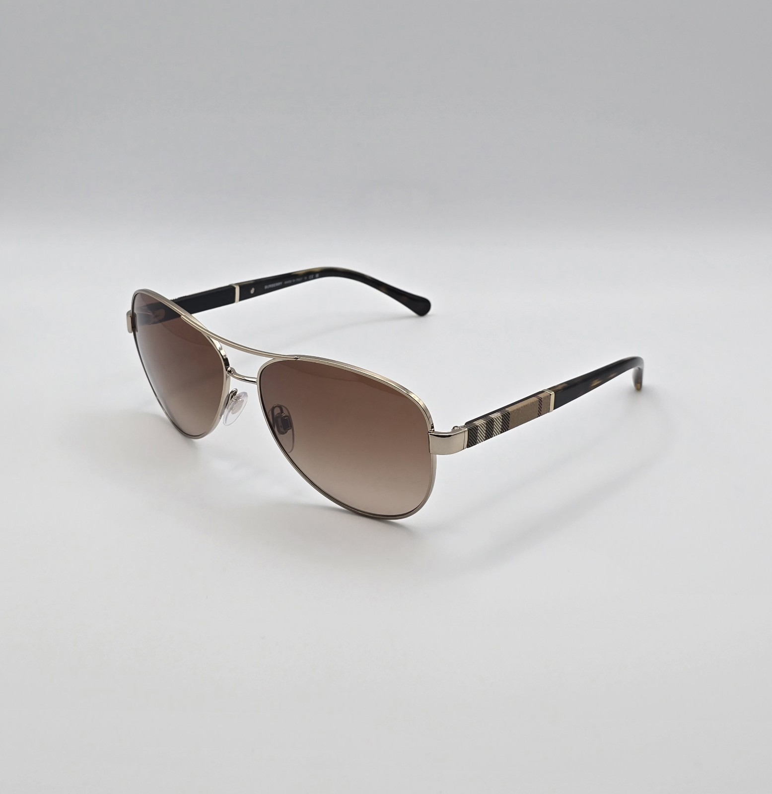 Burberry BE3080 1145/13 Light Gold /Brown Gradient Lenses 59mm Sunglasses
