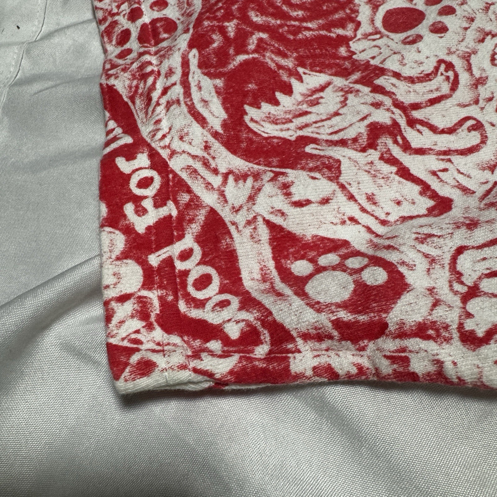 Vintage Iams Pet Food AOP Shirt Red White Cat Dog sz XL All Over Print Graphic