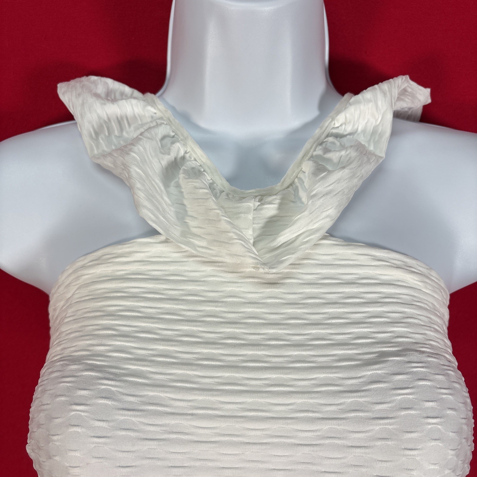 Corpo women’s 1 piece Natural White swimsuit size Medium High End Swimwear W15
