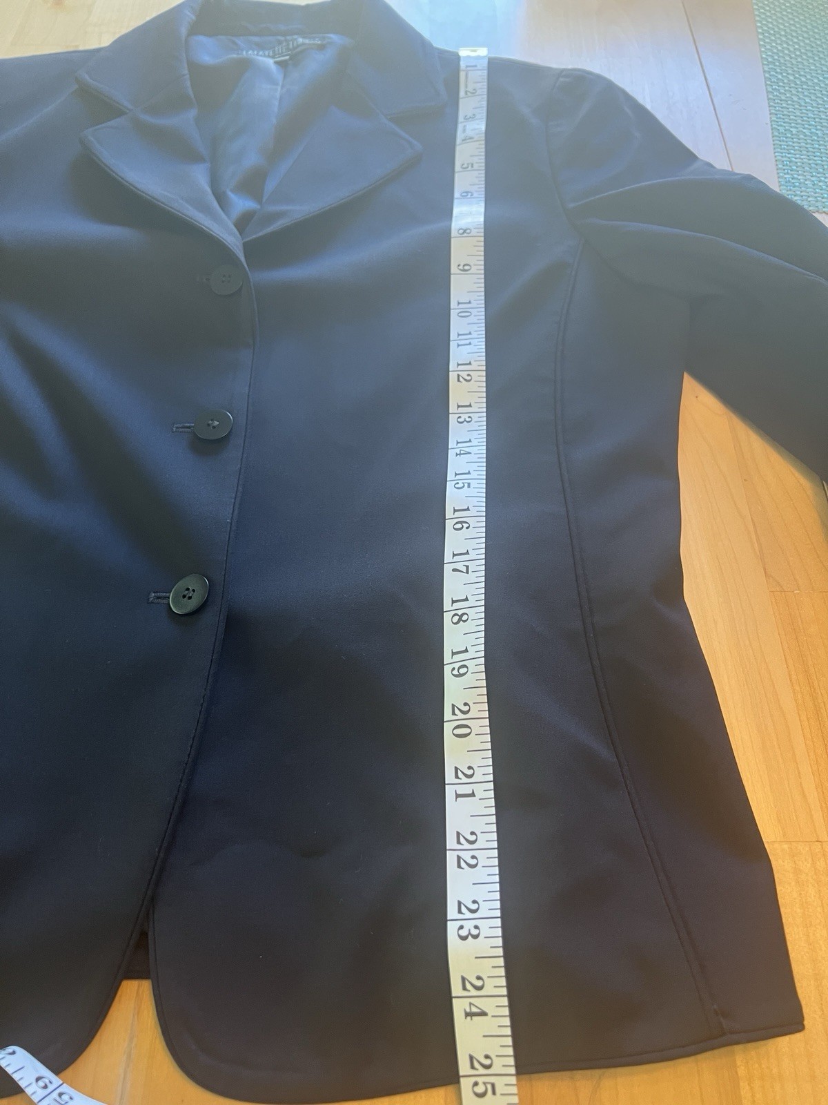 Lafayette 148 New York Black Wool 3-Button Lined Long Sleeve Blazer 10