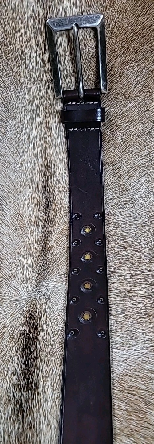 Zanellato Genuine Leather Belt Silver Buckle Made In Italy Size XS