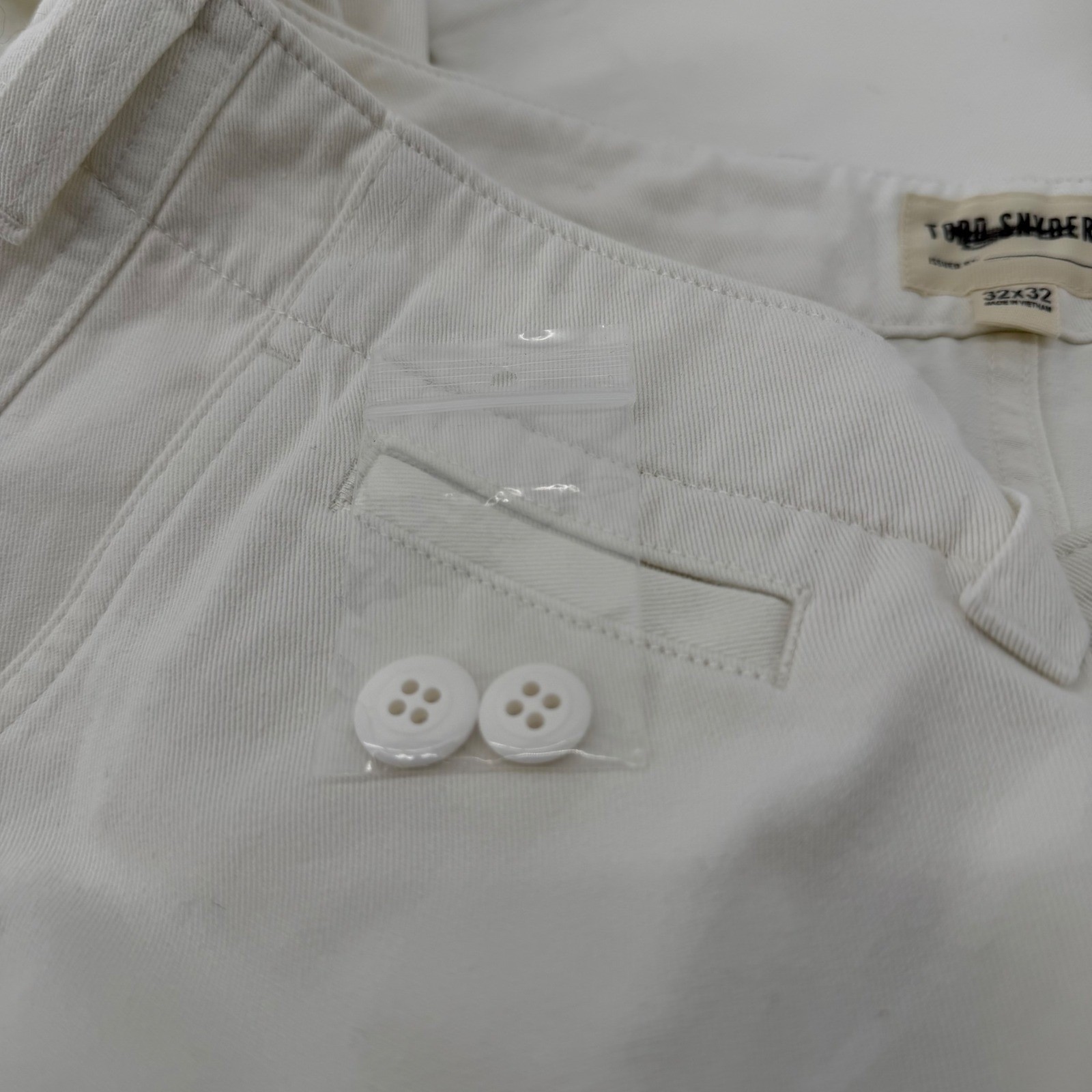 Todd Snyder Chinos Mens 36×32 Cream Straight Fit Cotton Twill Pants PA060676-800