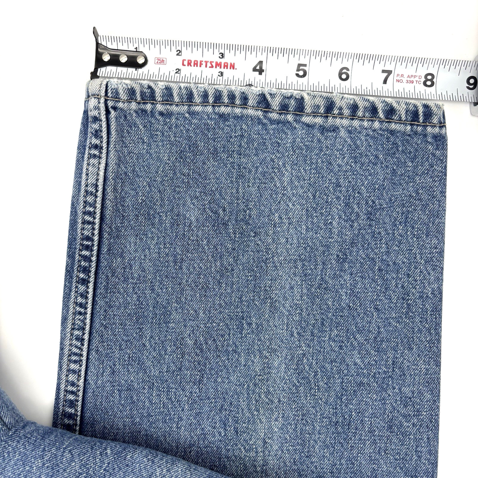 2001 Levi’s Silvertab Medium Wash Mid Rise Wide Leg Baggy Jeans 9S 31×30″ Mexico