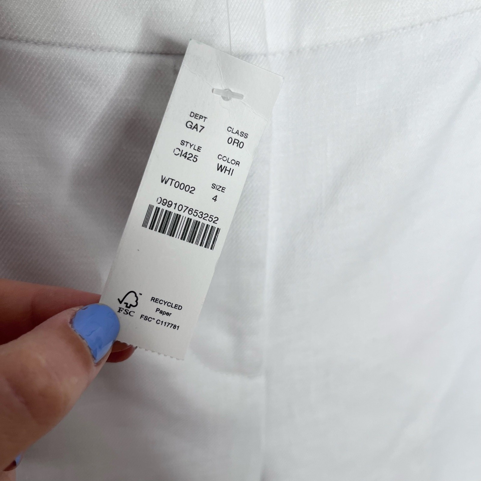 J.Crew Kaya White Stretch Linen Blend Dress Pants Women’s Size 4