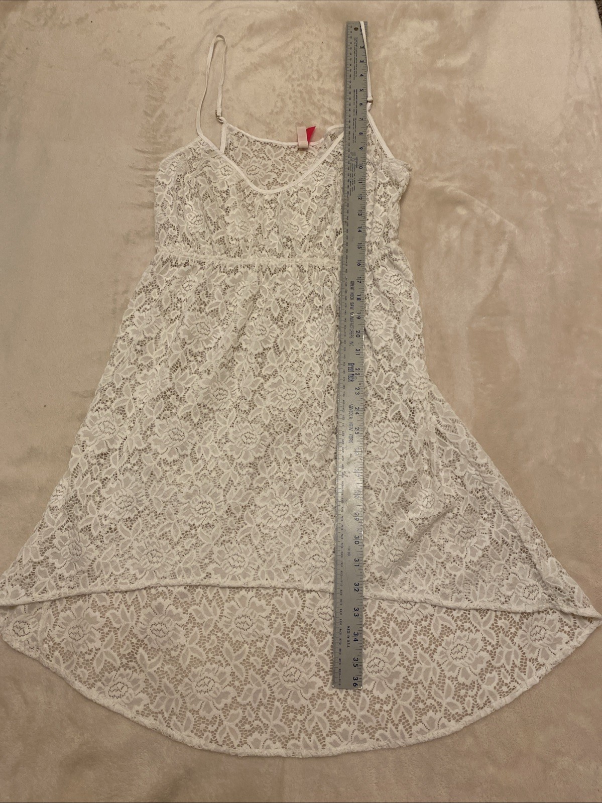 Victoria’s Secret Swimsuit Cover-Up. White Floral High Low. Size Medium